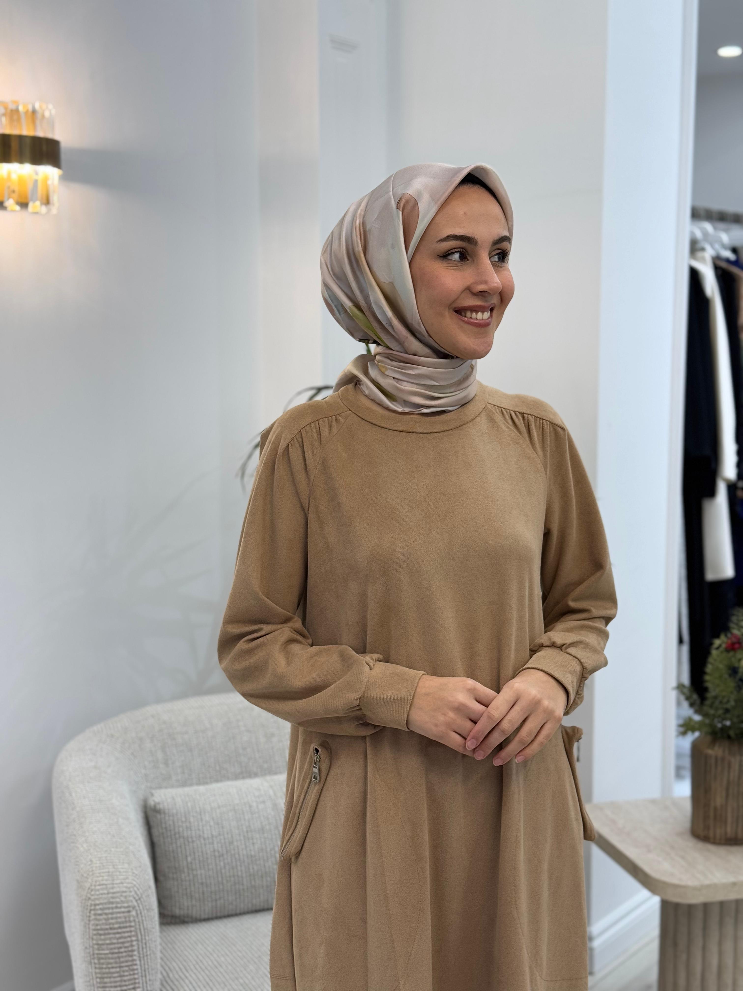 Misswhence Süet Tunik Vizon 34002