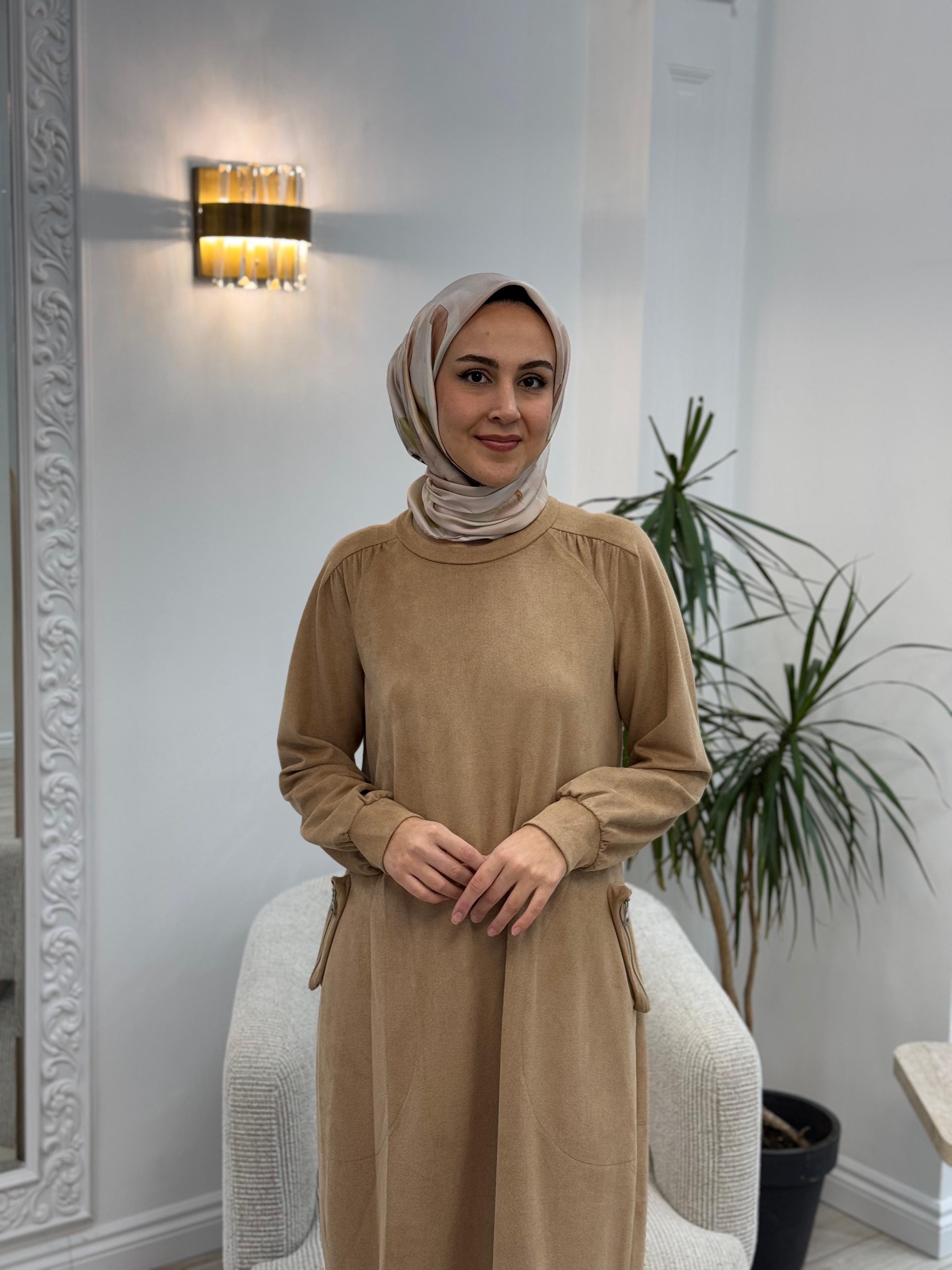 Misswhence Süet Tunik Vizon 34002