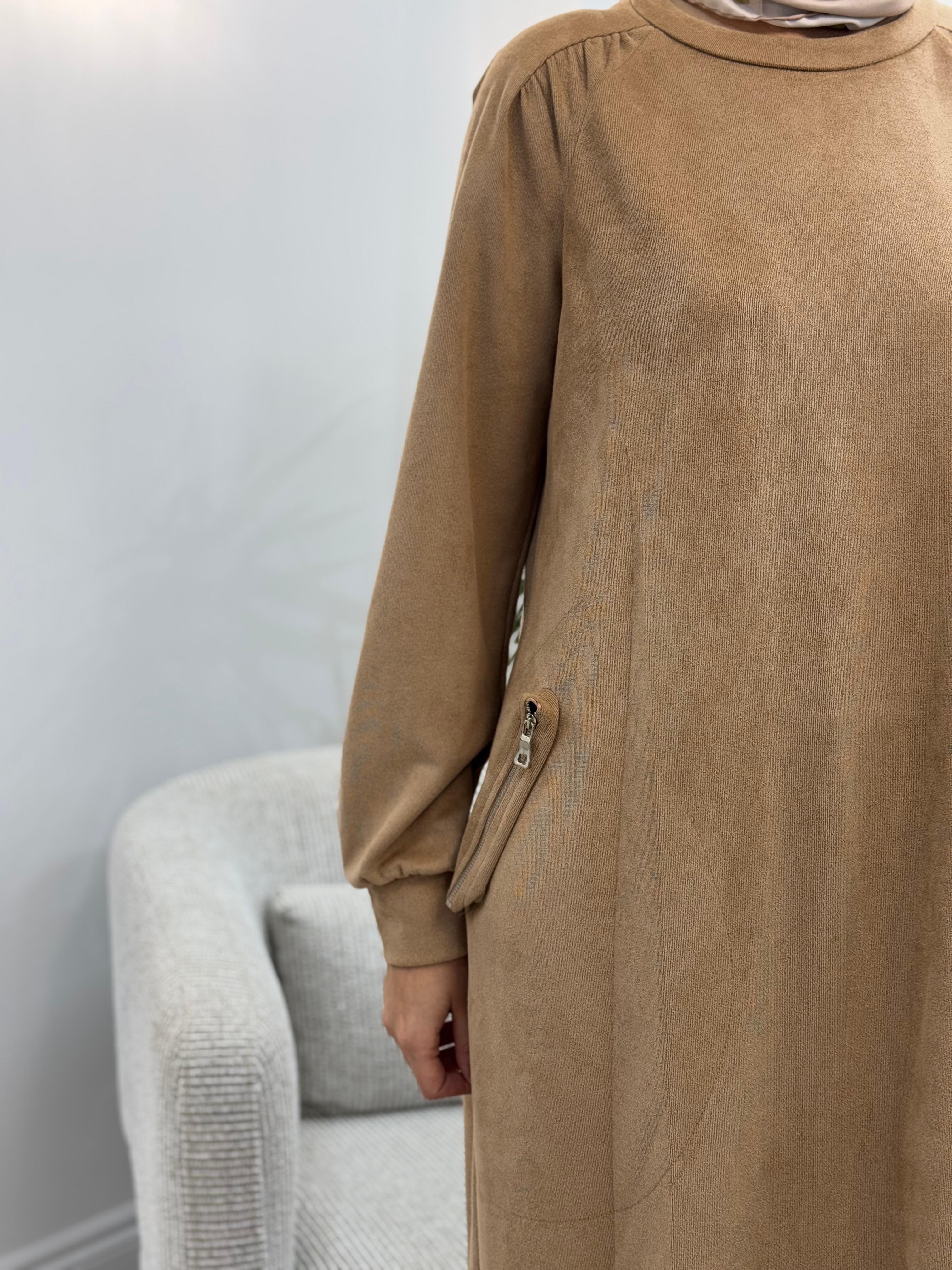 Misswhence Süet Tunik Vizon 34002