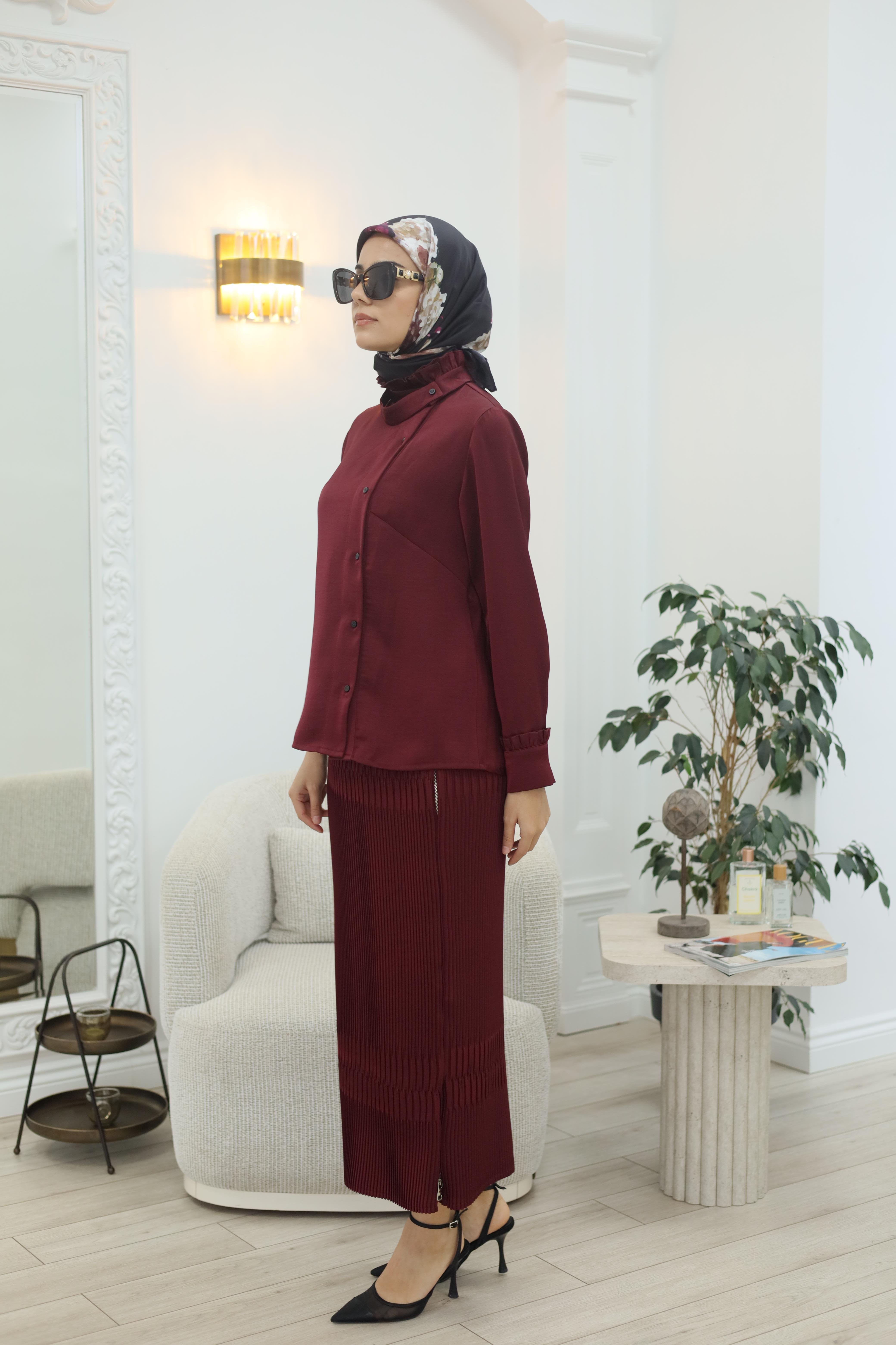 Misswhence Takım  Bordo 38015