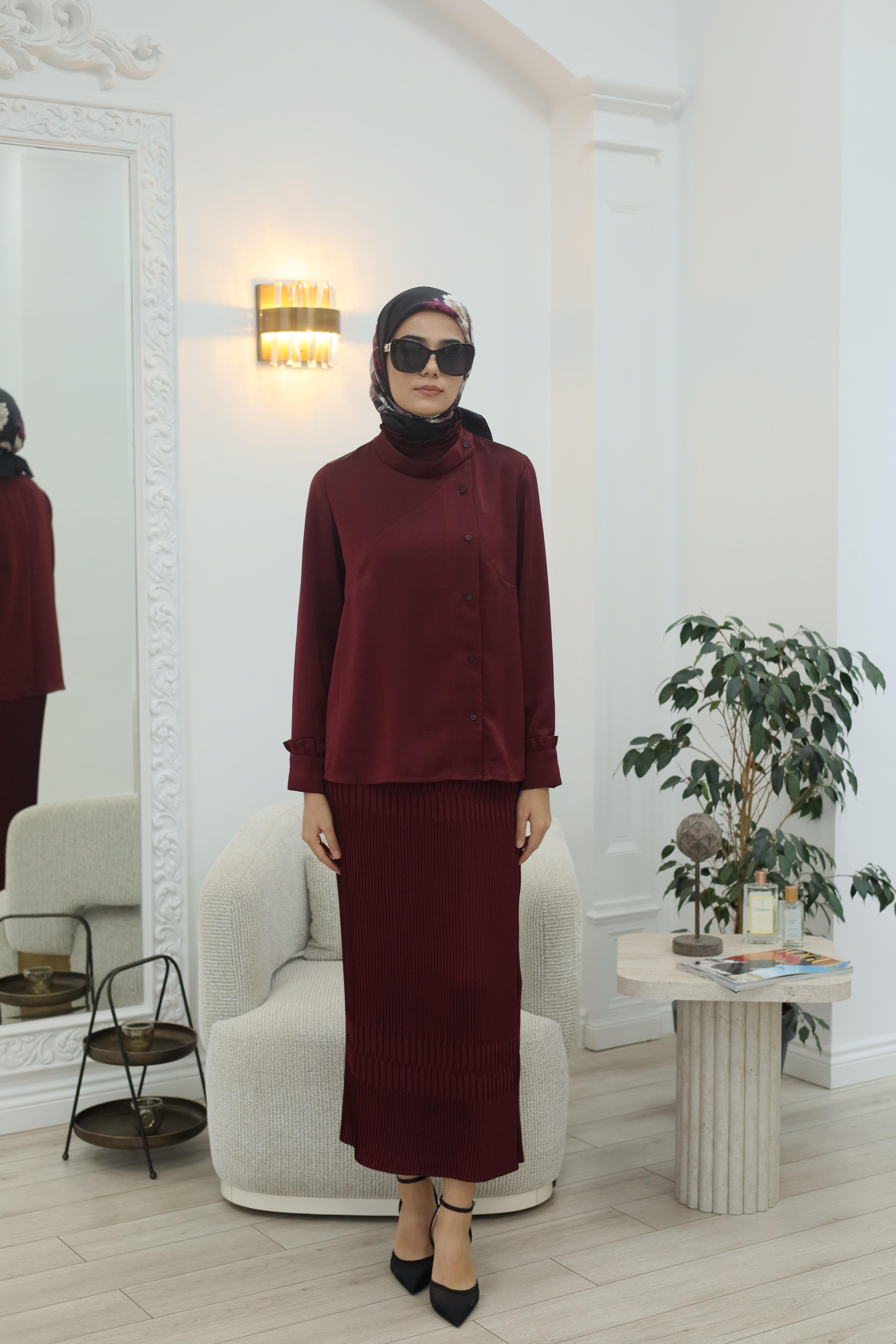 Misswhence Takım  Bordo 38015