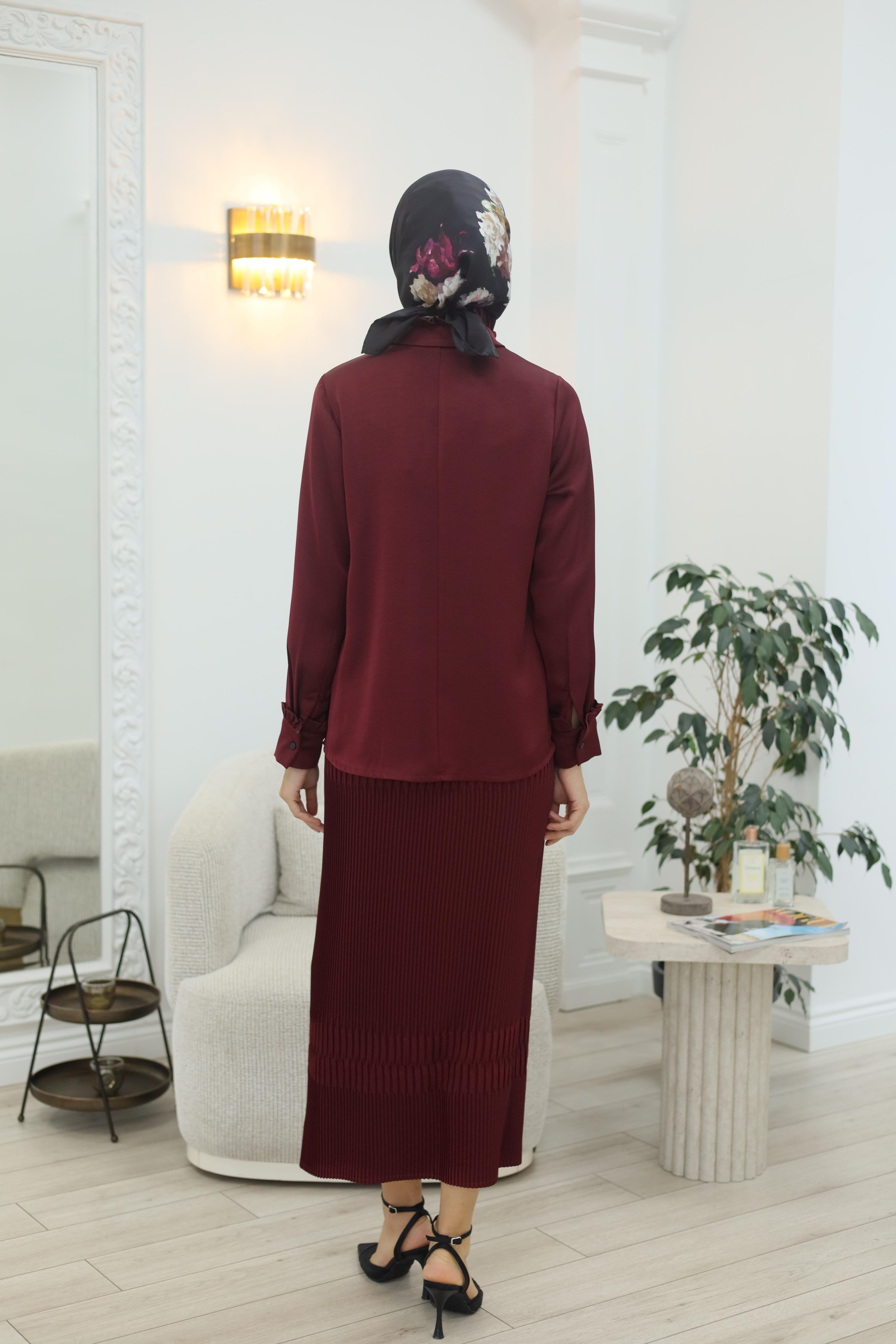Misswhence Takım  Bordo 38015
