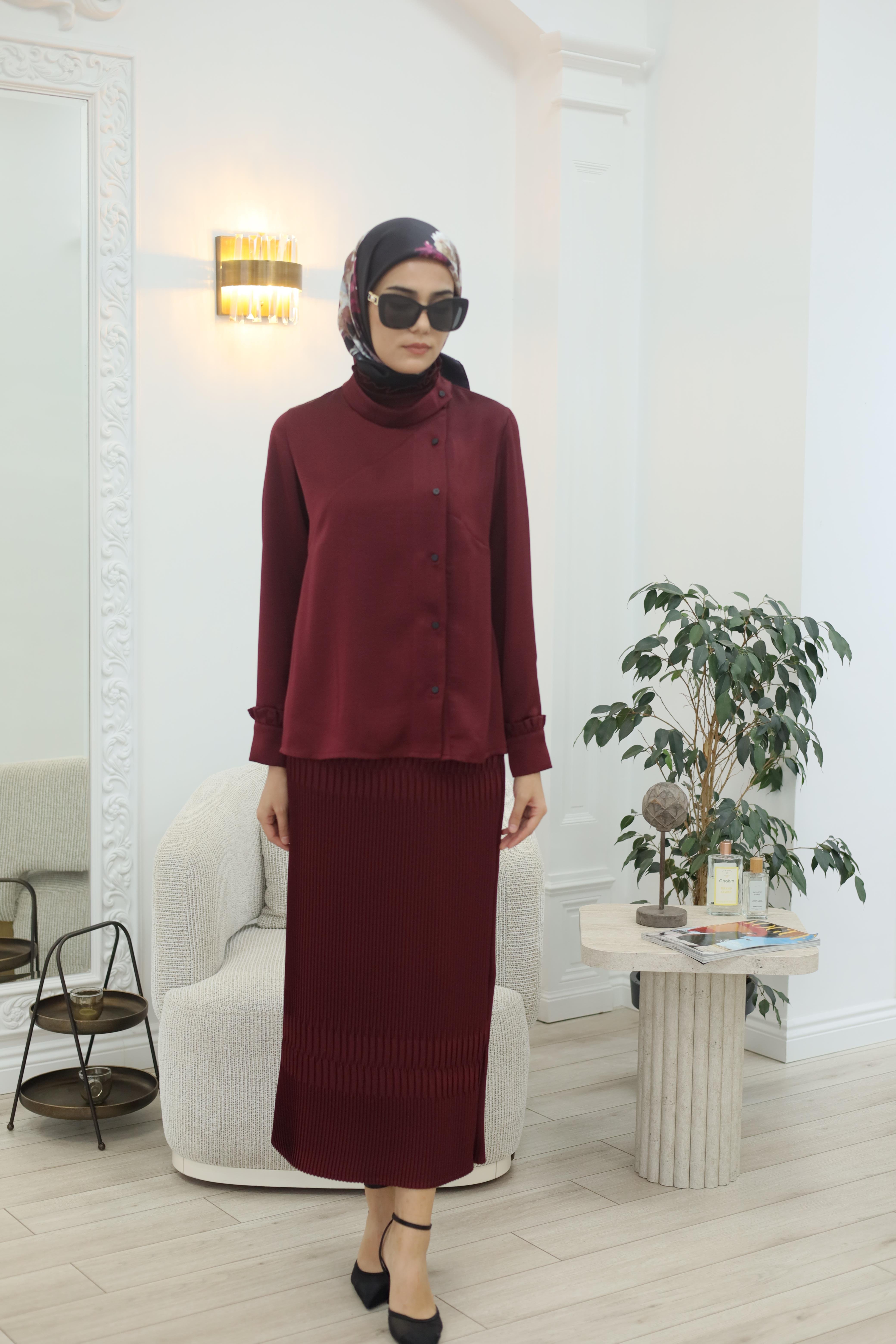 Misswhence Takım  Bordo 38015