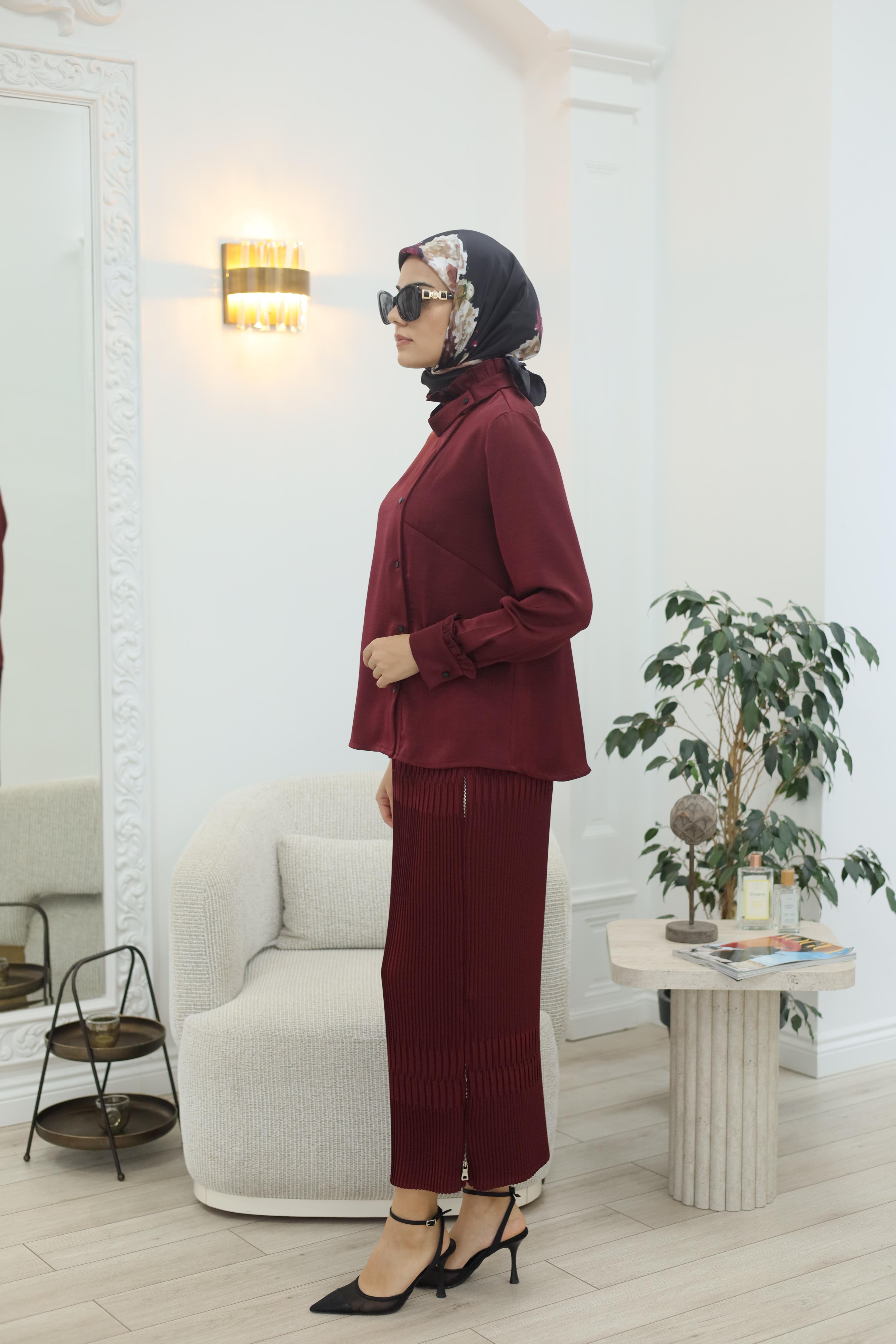 Misswhence Takım  Bordo 38015