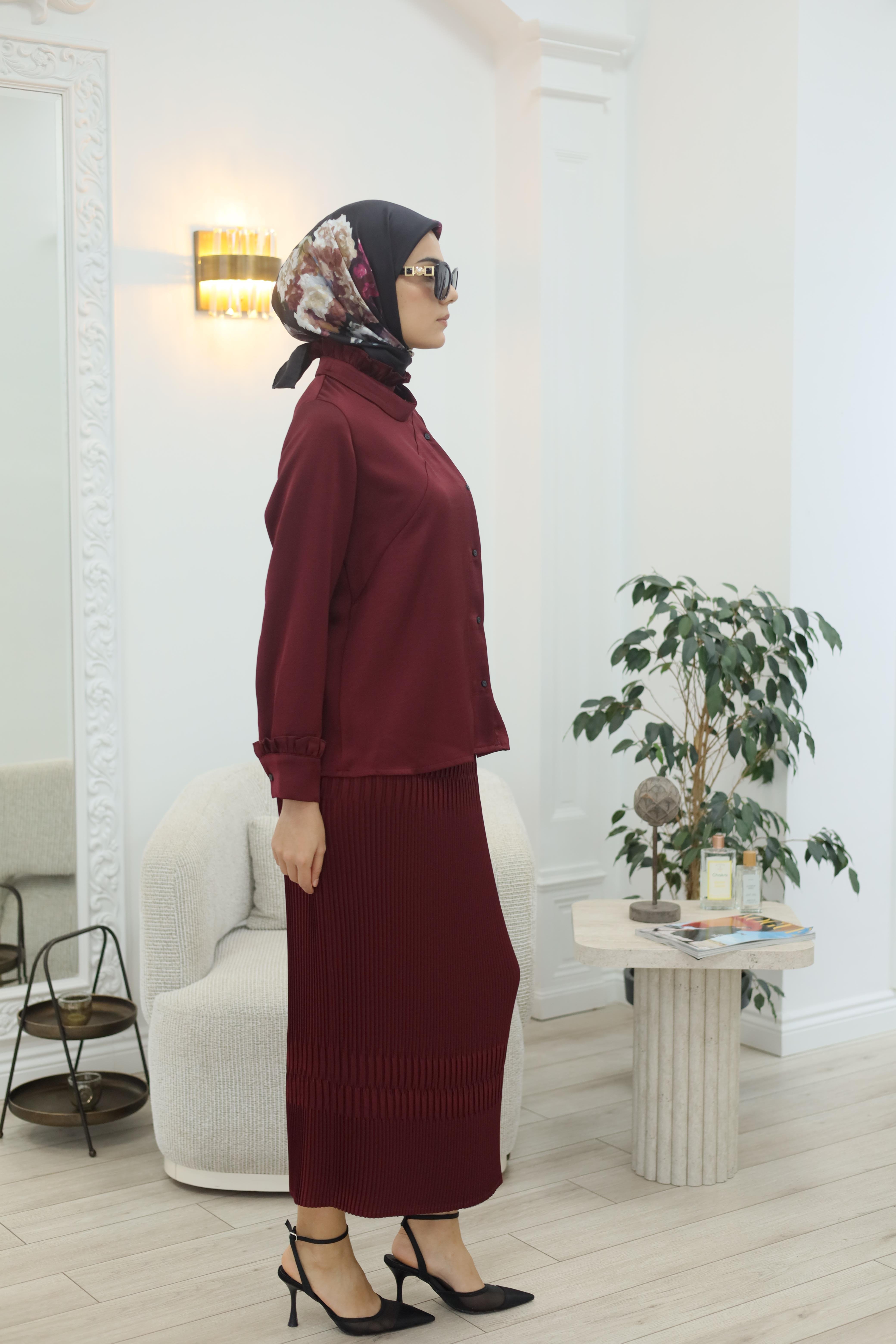 Misswhence Takım  Bordo 38015