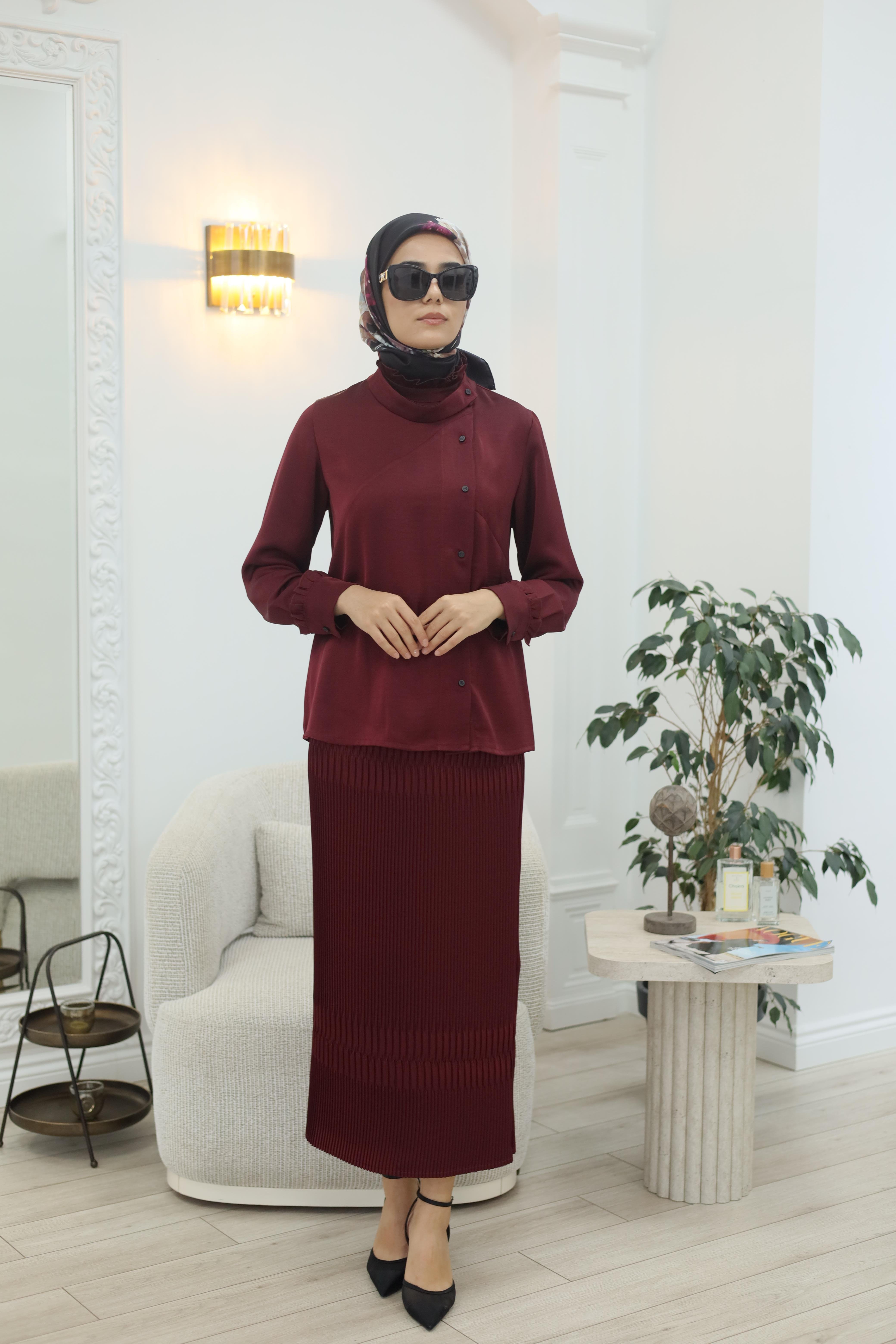 Misswhence Takım  Bordo 38015