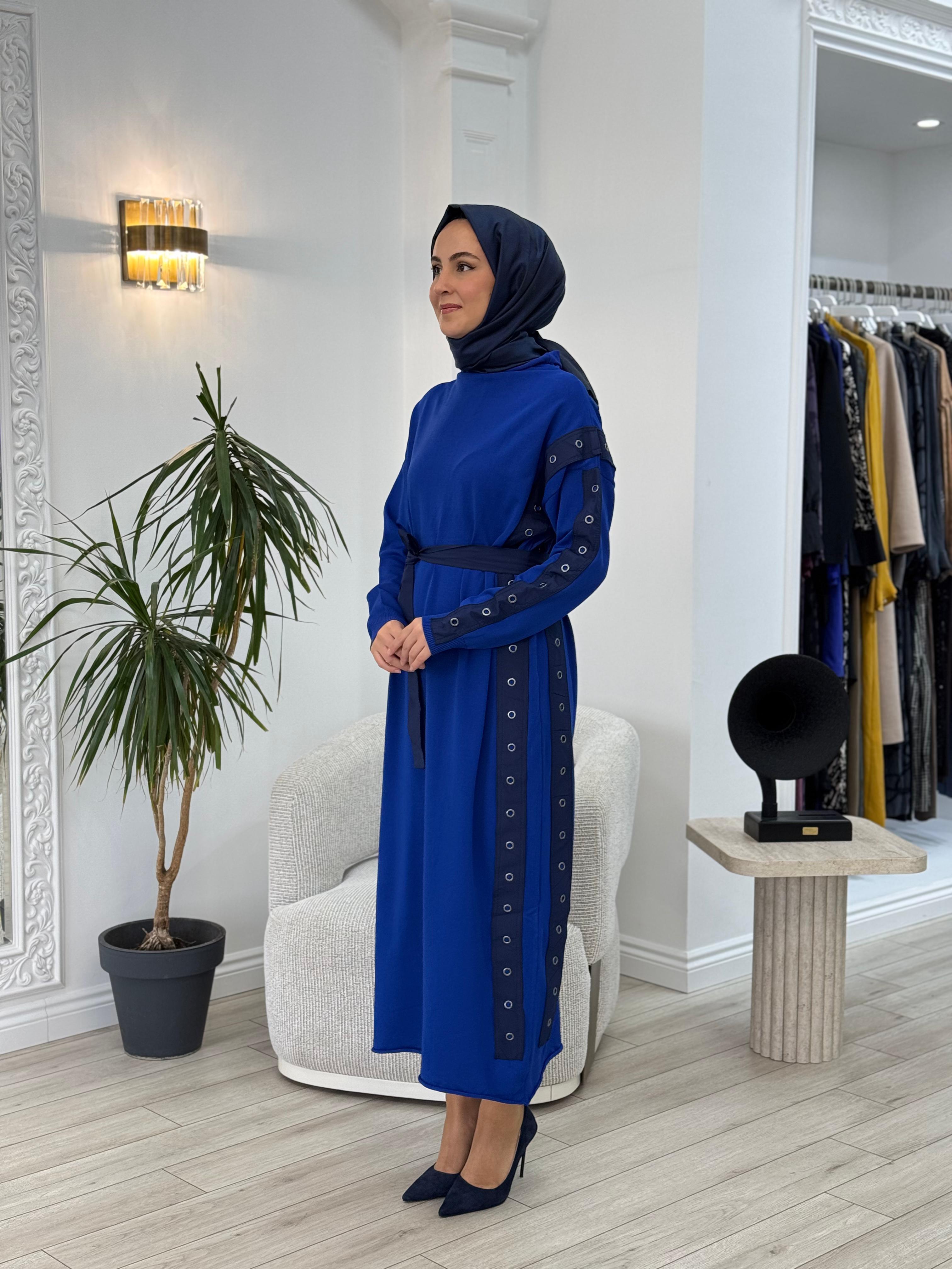 Misswhence Triko Elbise Saks 34817