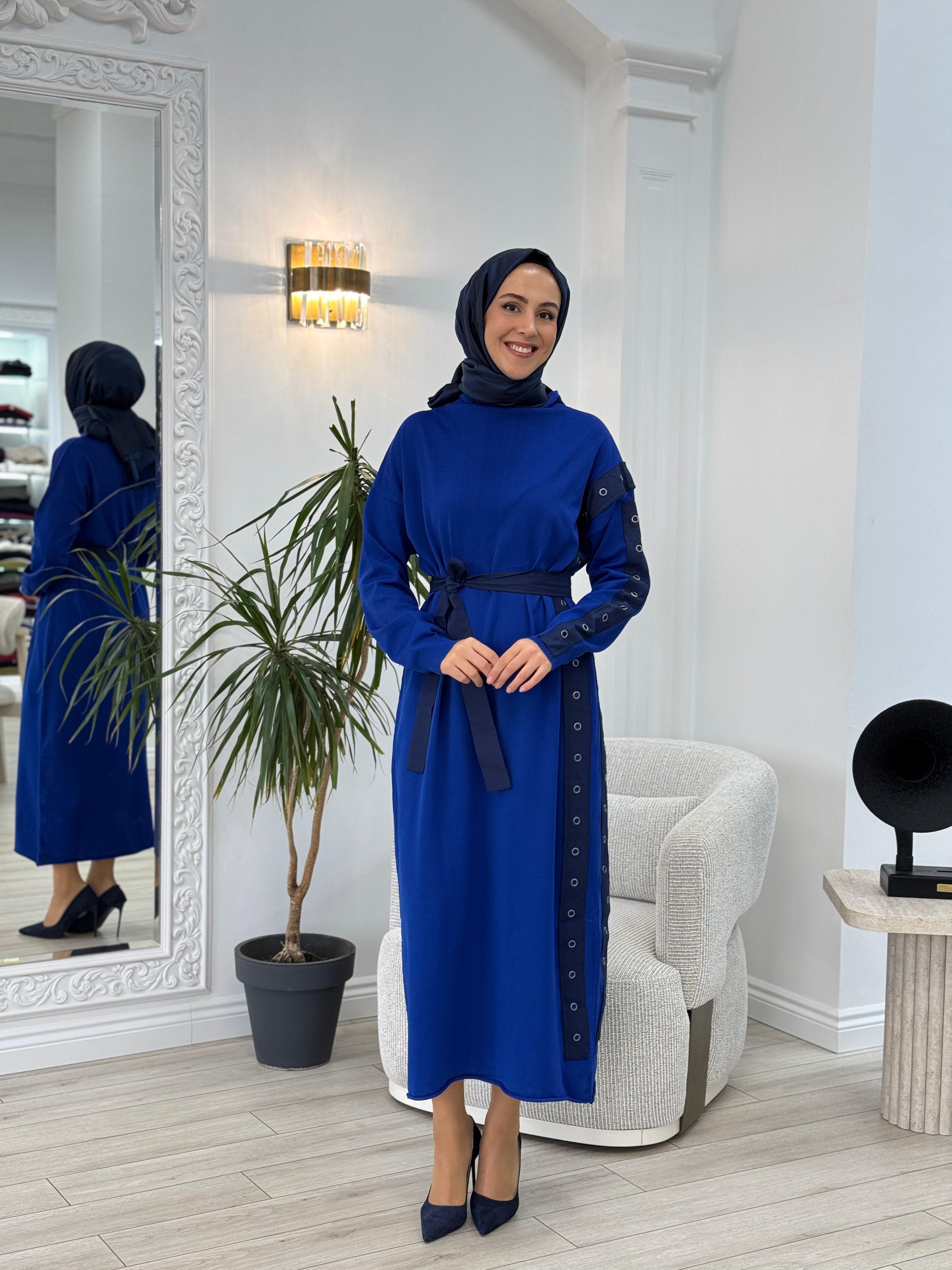 Misswhence Triko Elbise Saks 34817