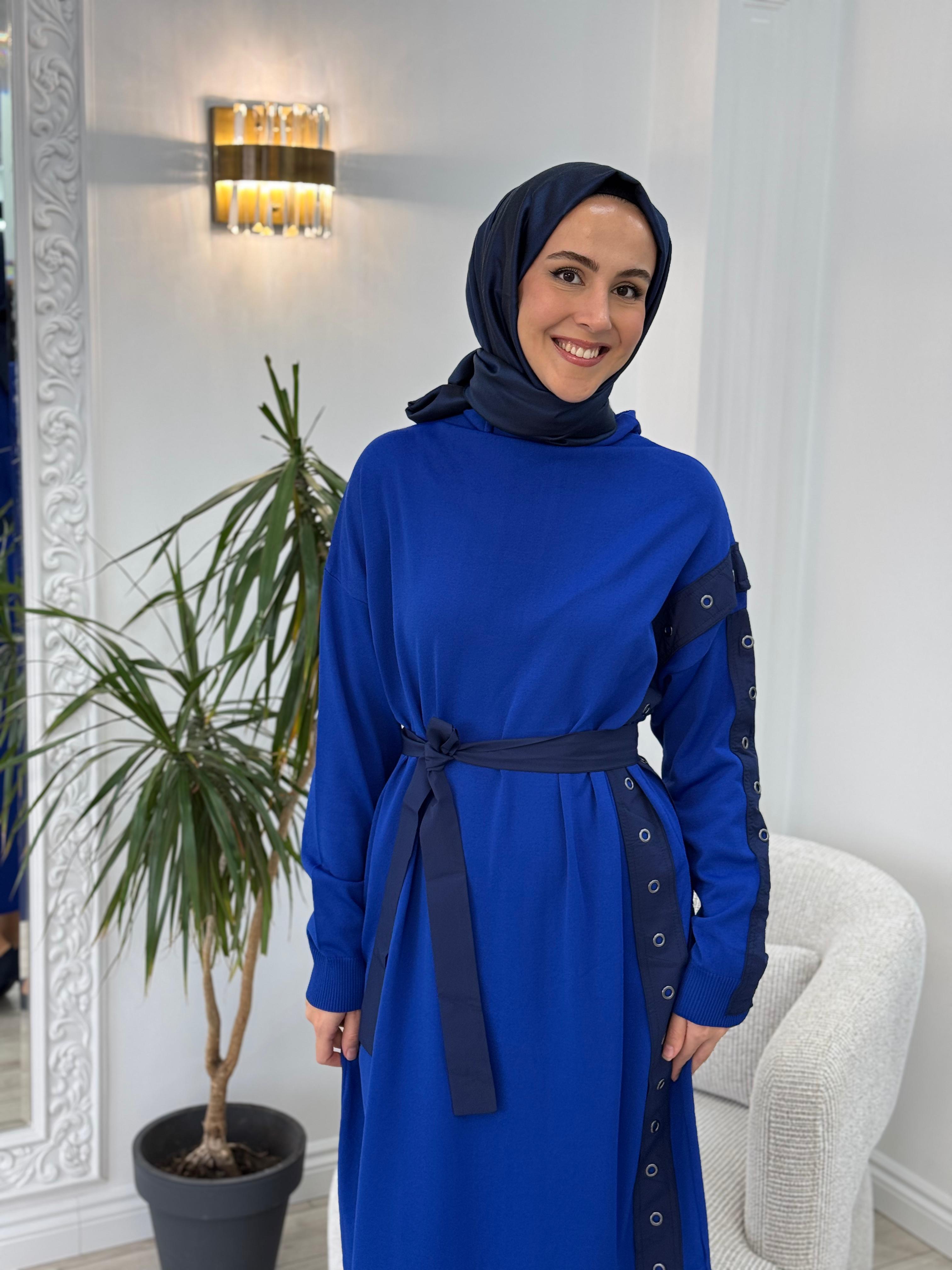 Misswhence Triko Elbise Saks 34817
