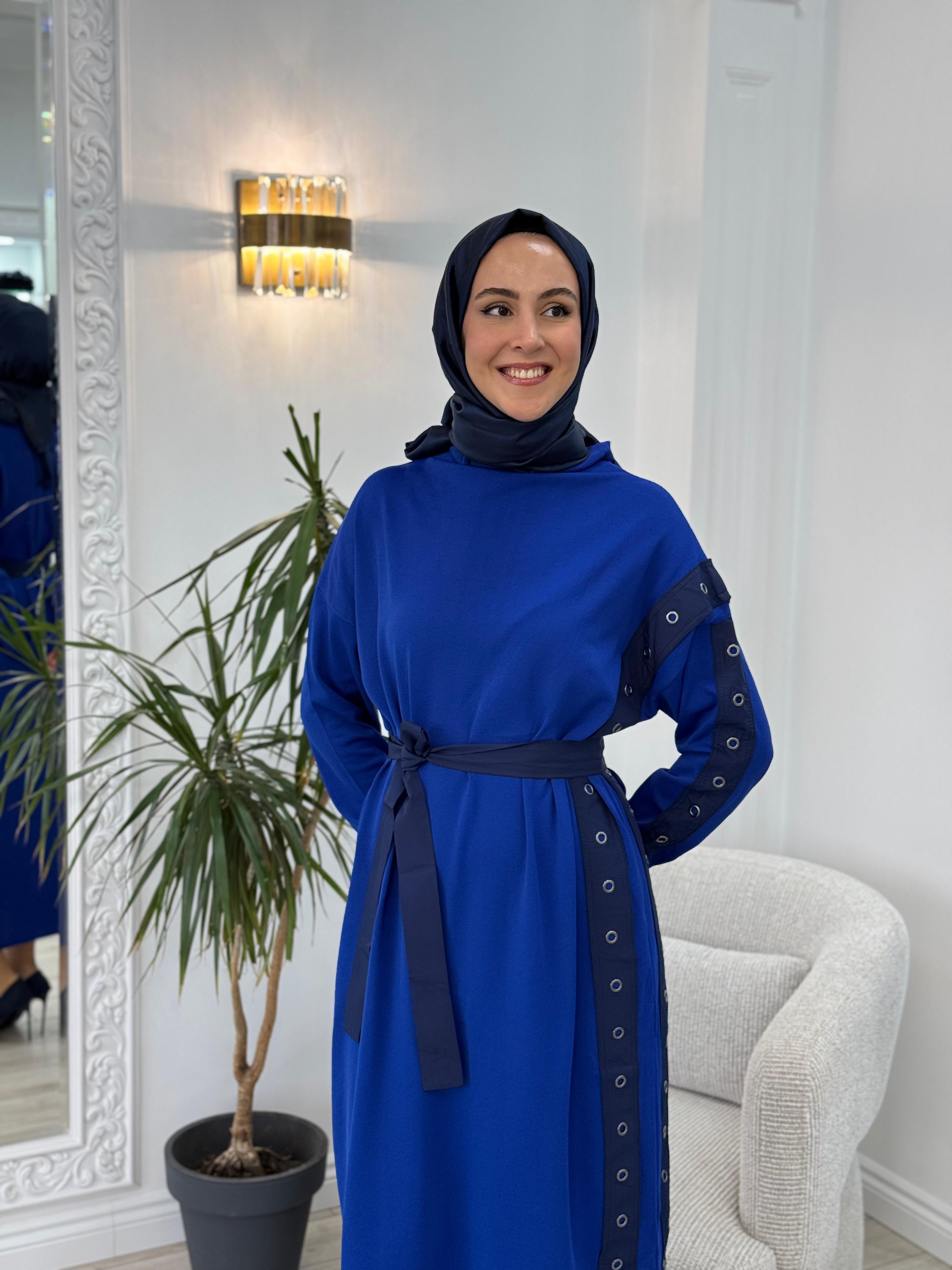 Misswhence Triko Elbise Saks 34817