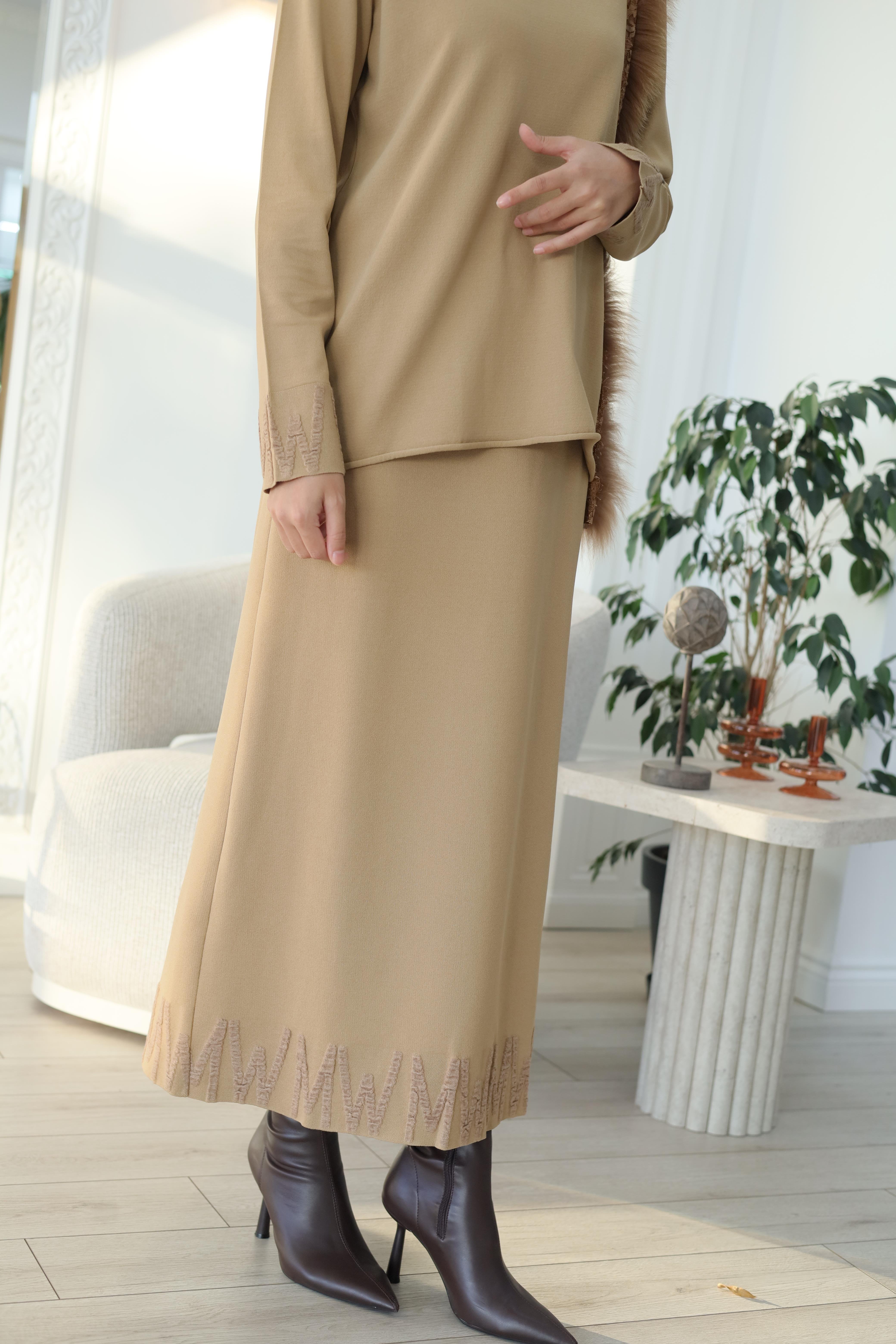 Misswhence Triko Etek Camel miss 267