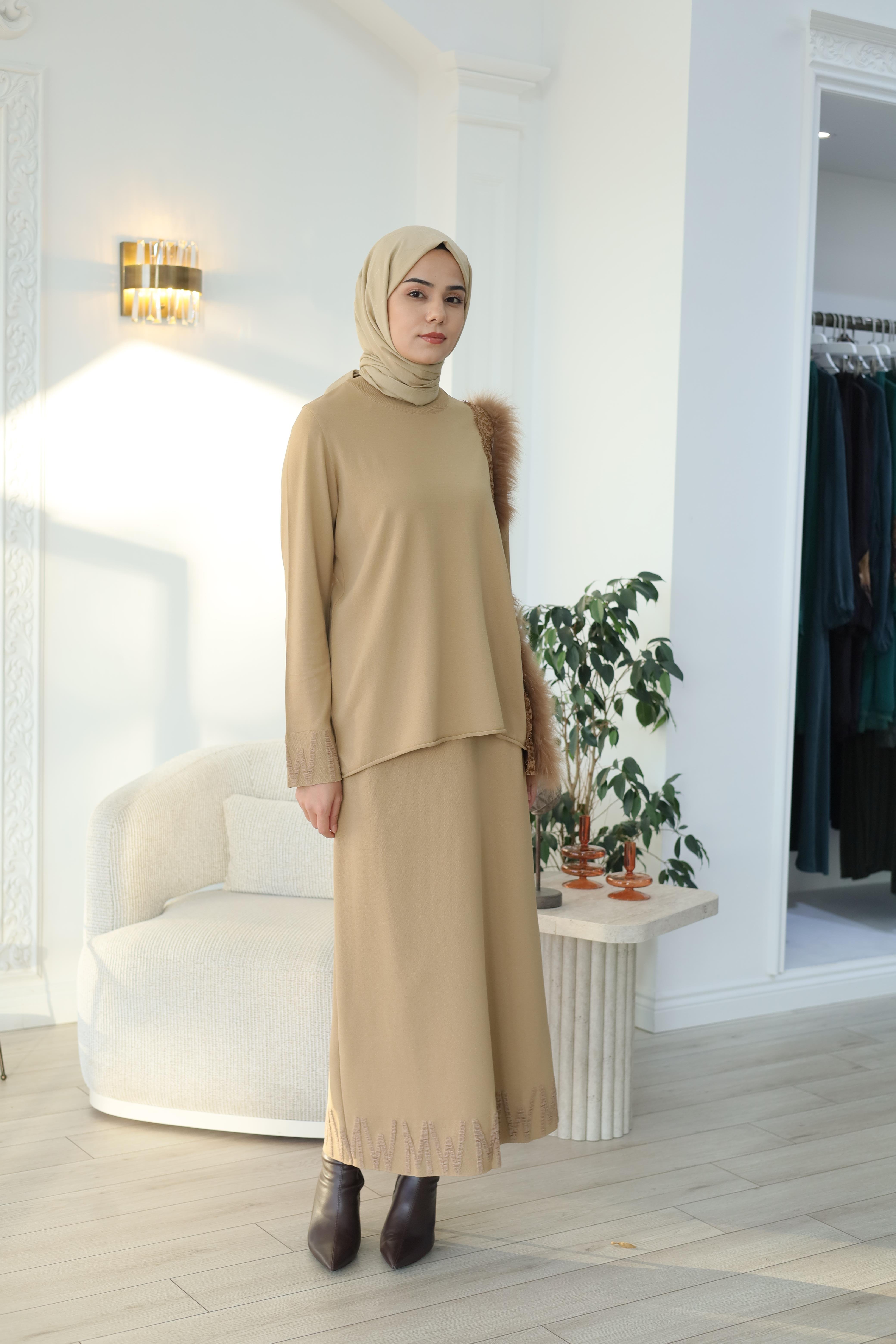 Misswhence Triko Etek Camel miss 267
