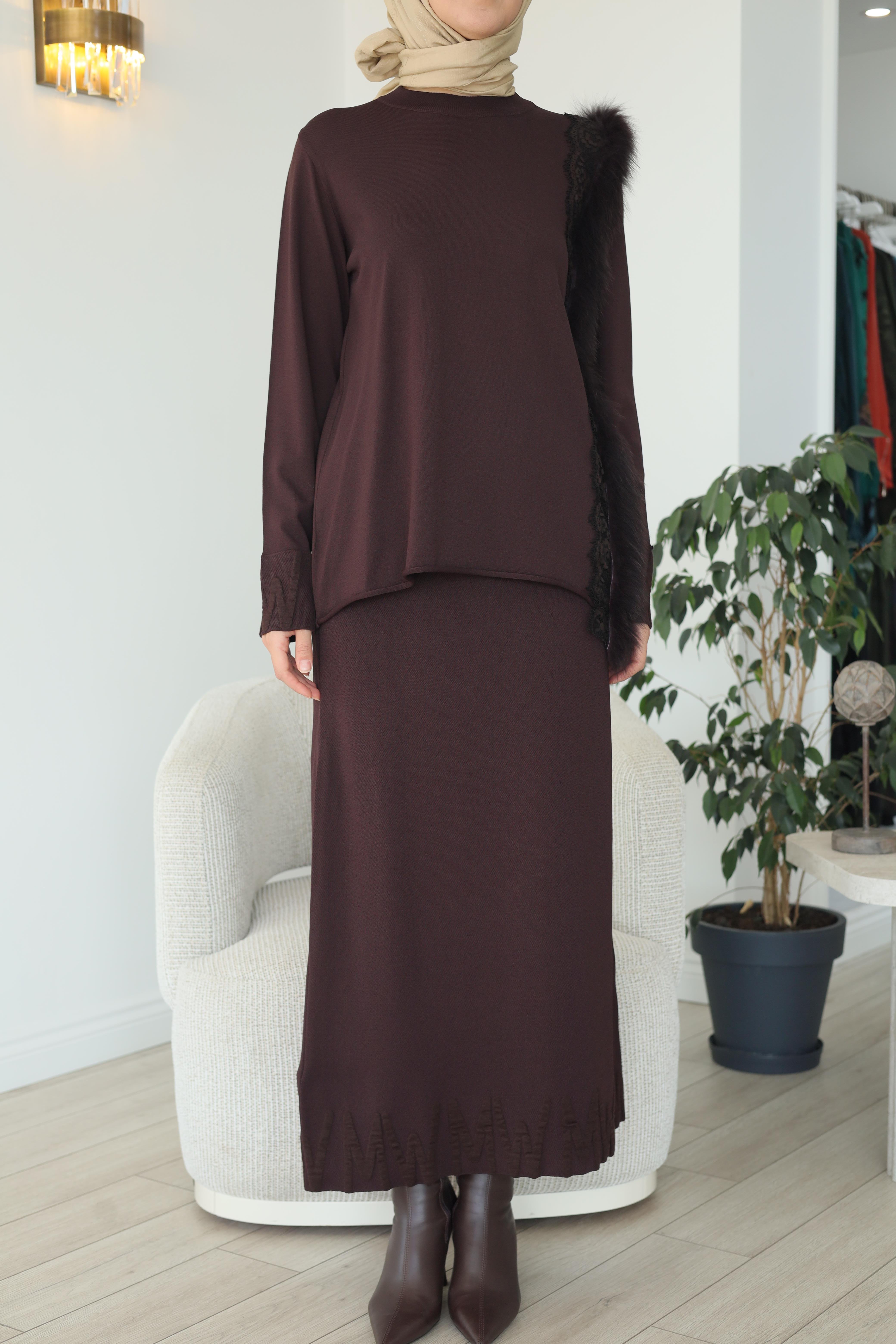 Misswhence Triko Etek Kahve miss267