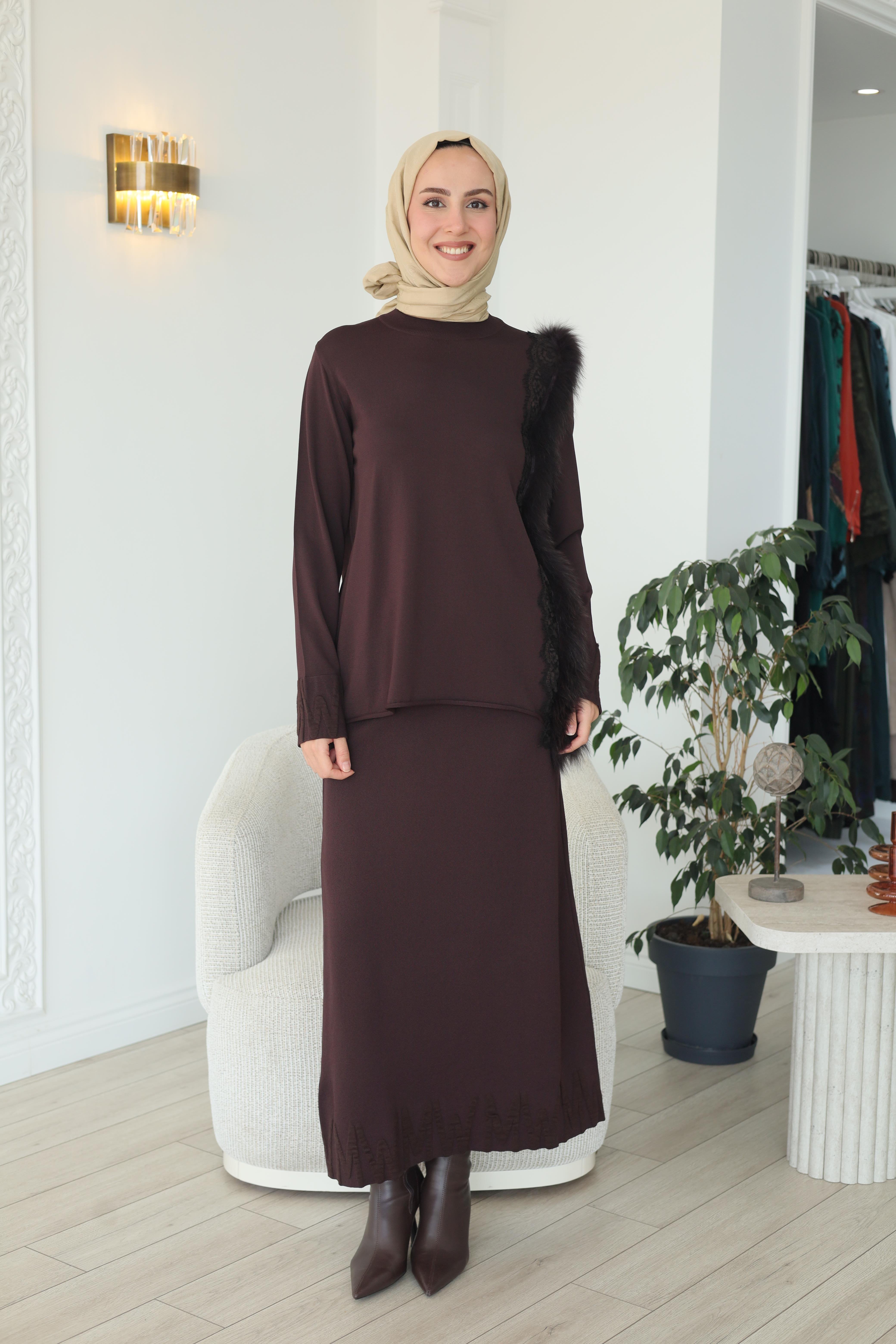 Misswhence Triko Etek Kahve miss267