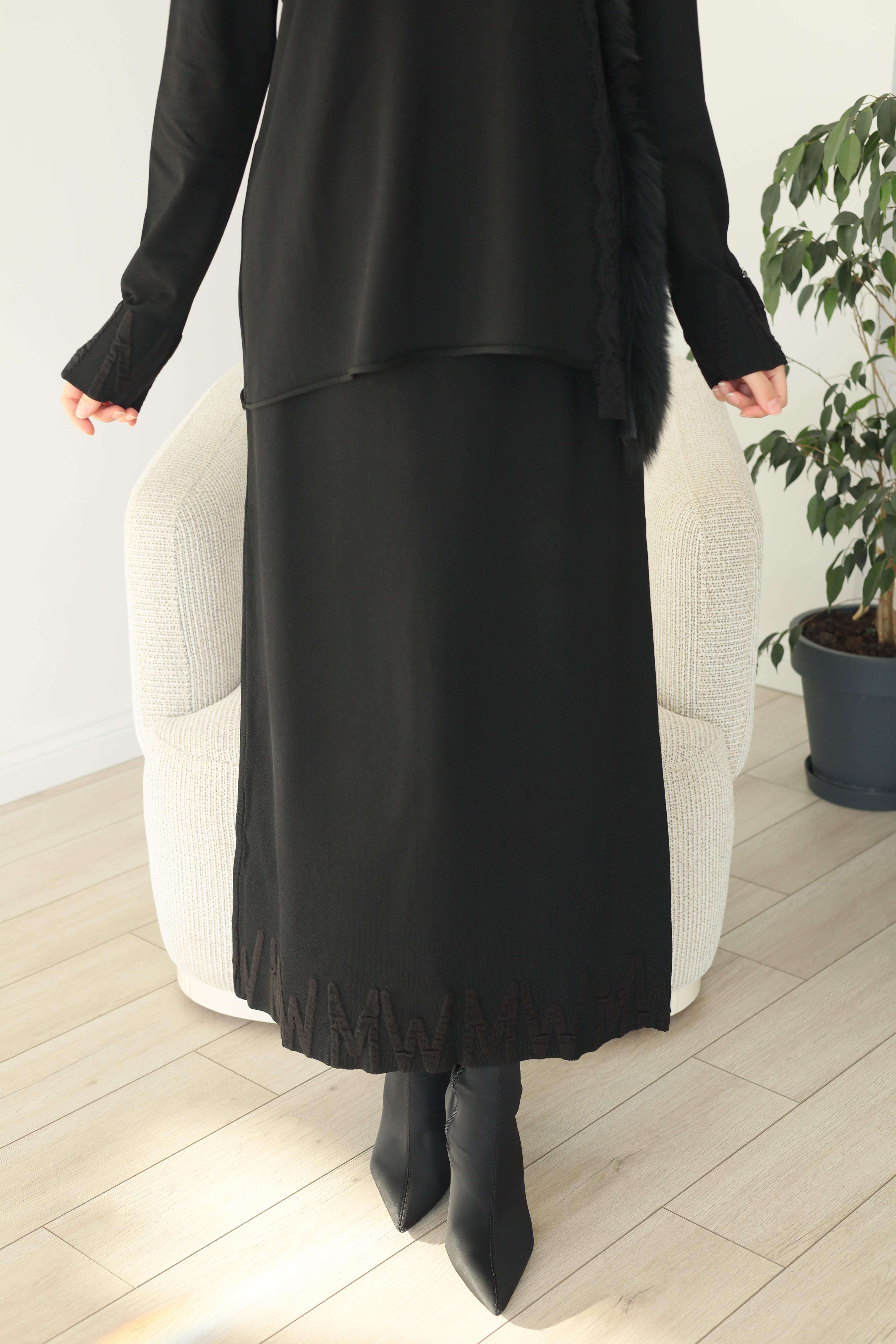 Mİsswhence Triko Etek Siyah miss 267