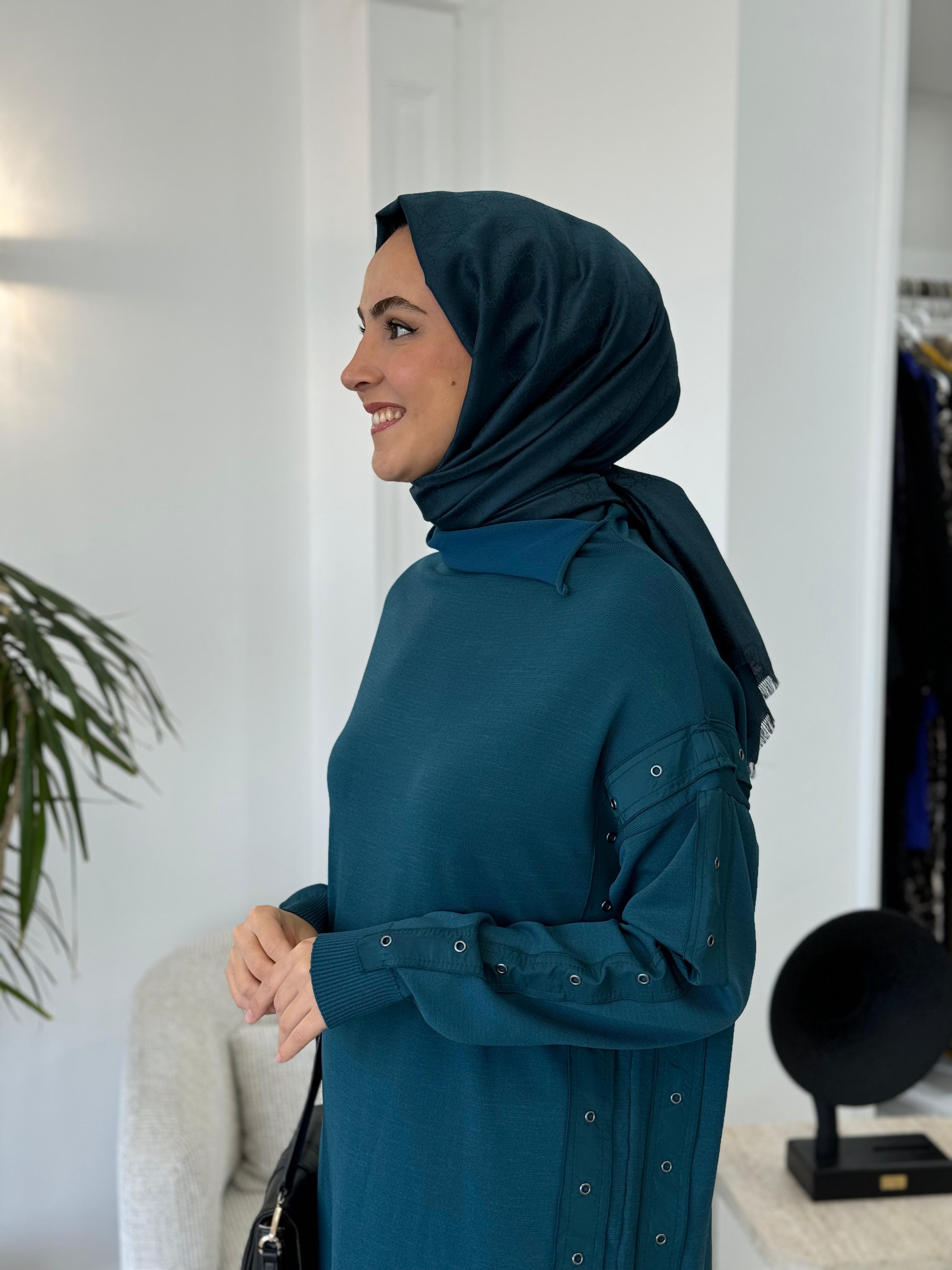 Misswhence Triko Tunik Petrol Yeşili 34021