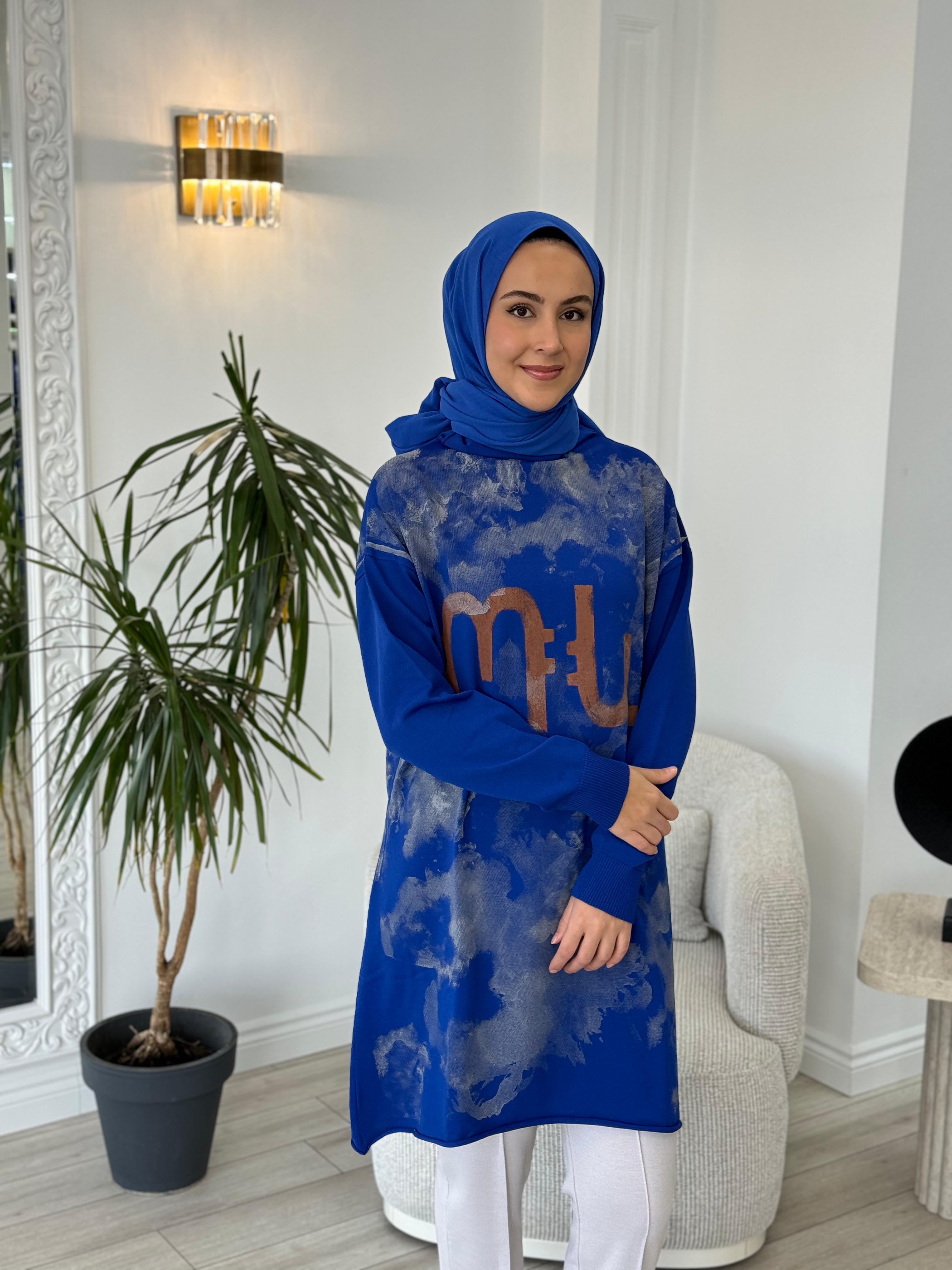 Misswhence Triko Tunik Saks 36021