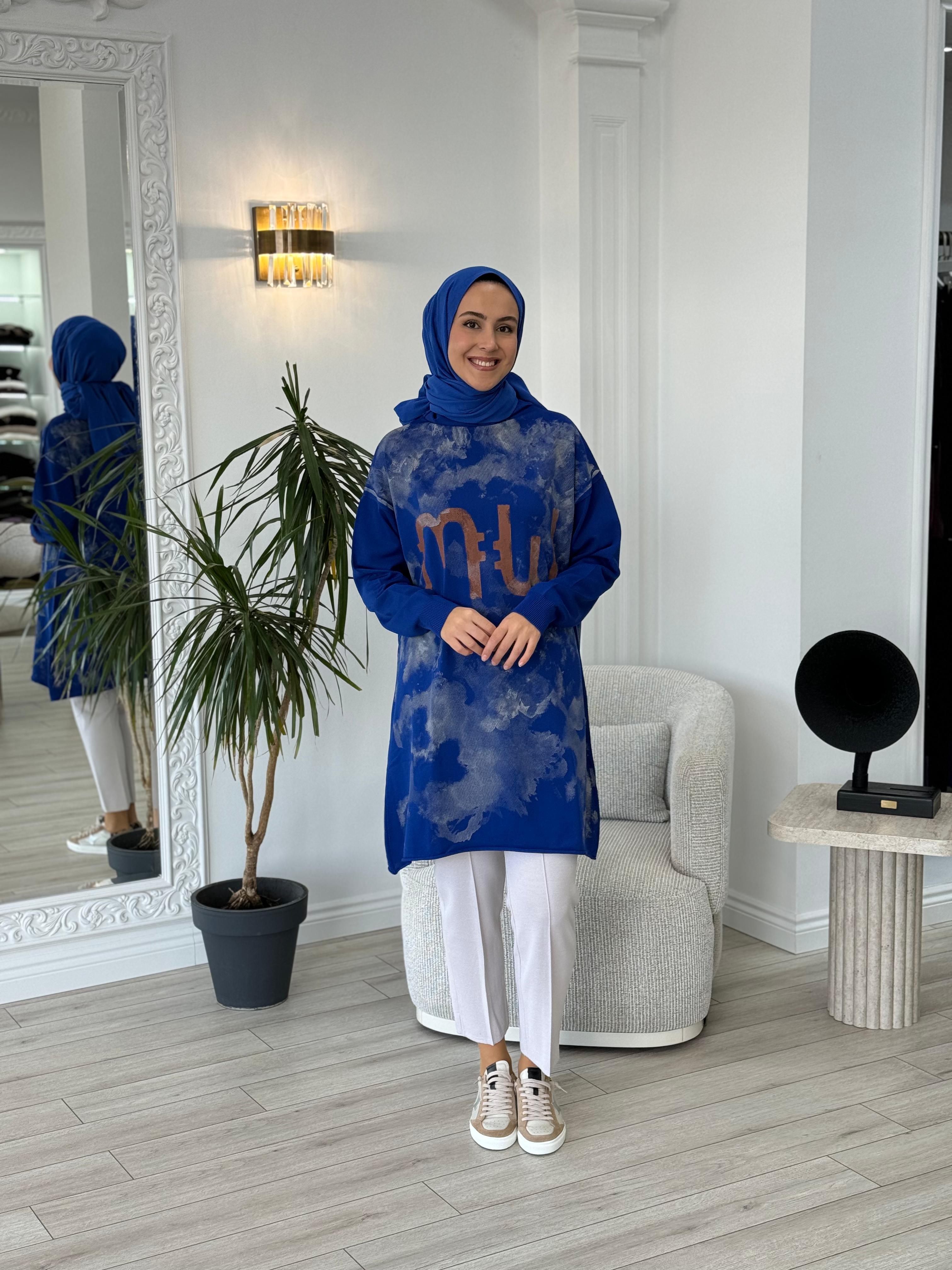 Misswhence Triko Tunik Saks 36021