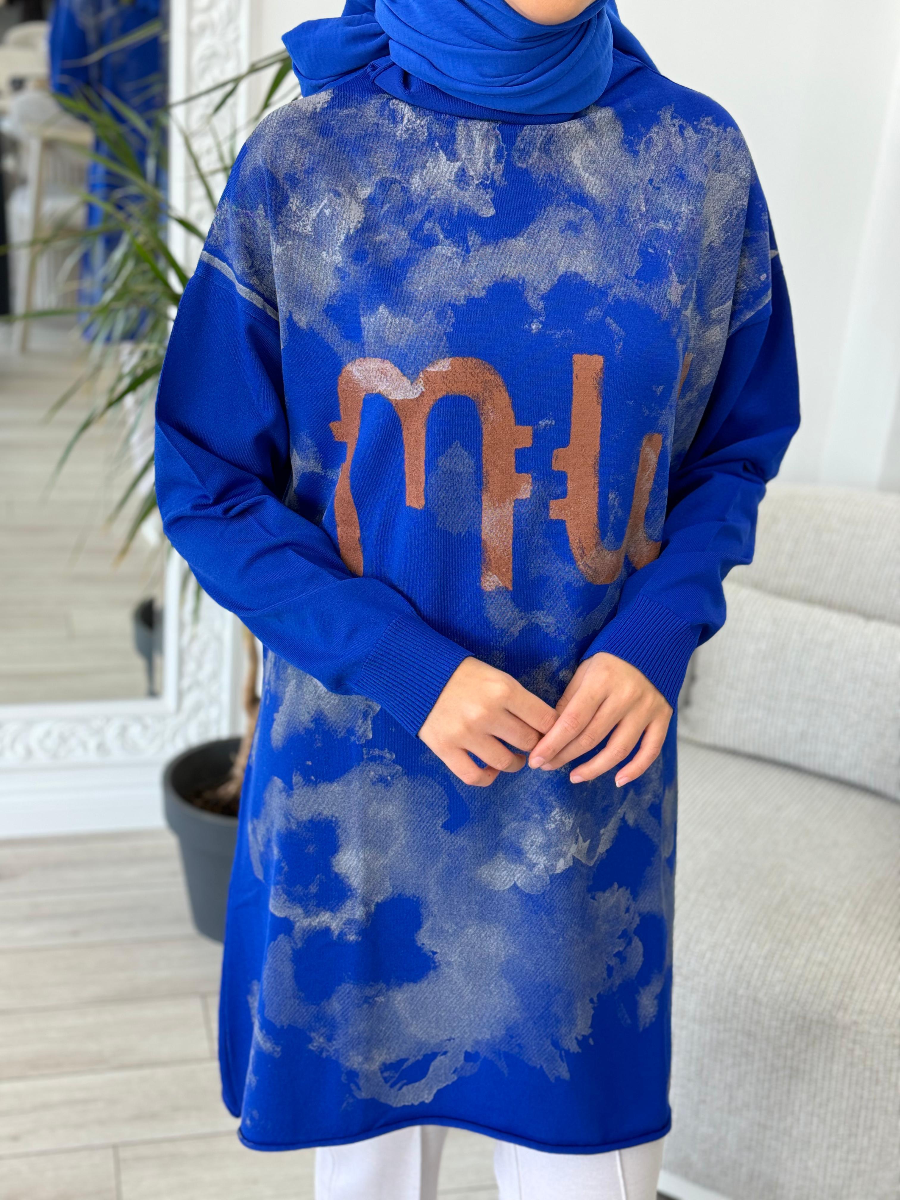 Misswhence Triko Tunik Saks 36021