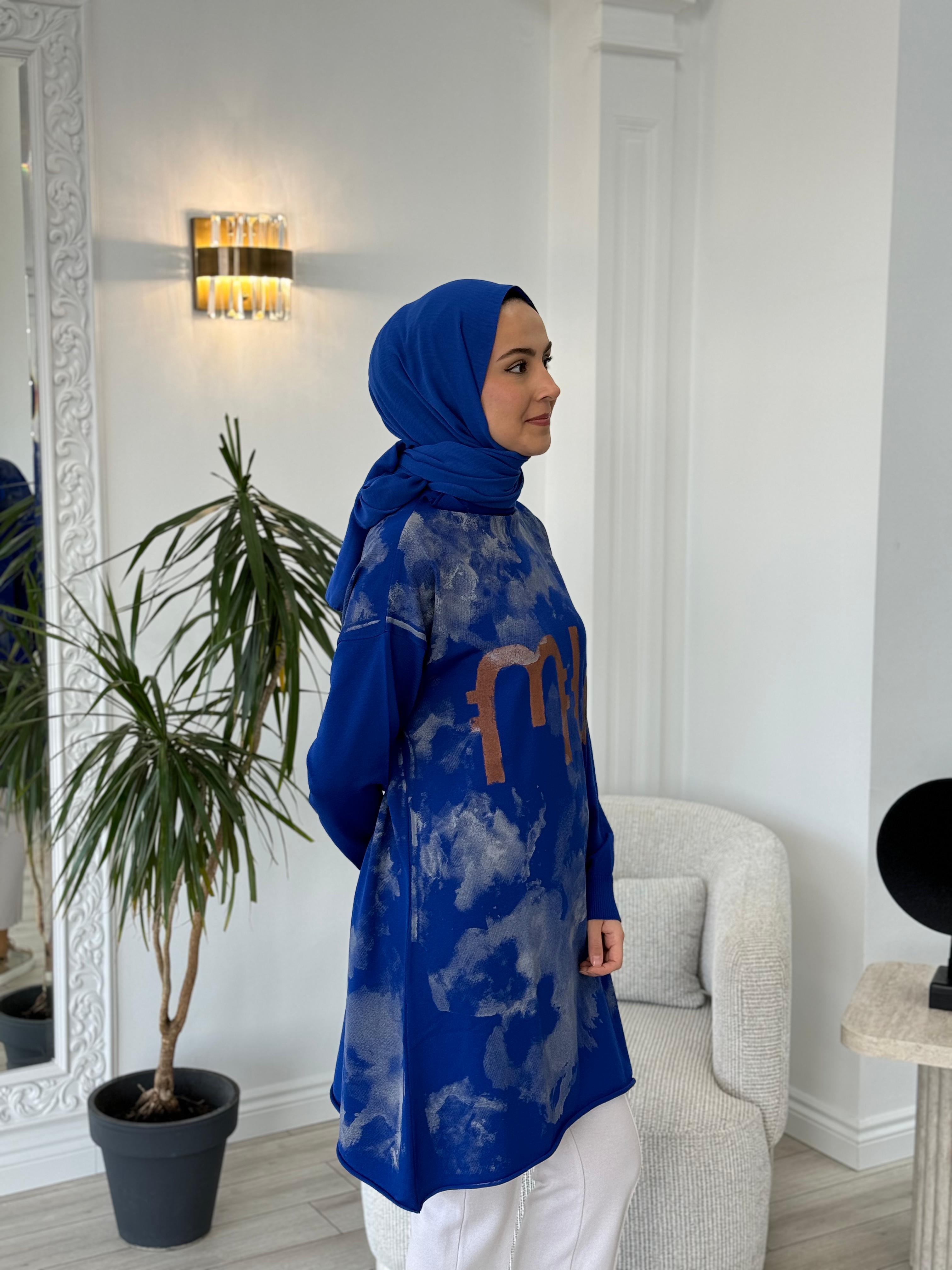 Misswhence Triko Tunik Saks 36021