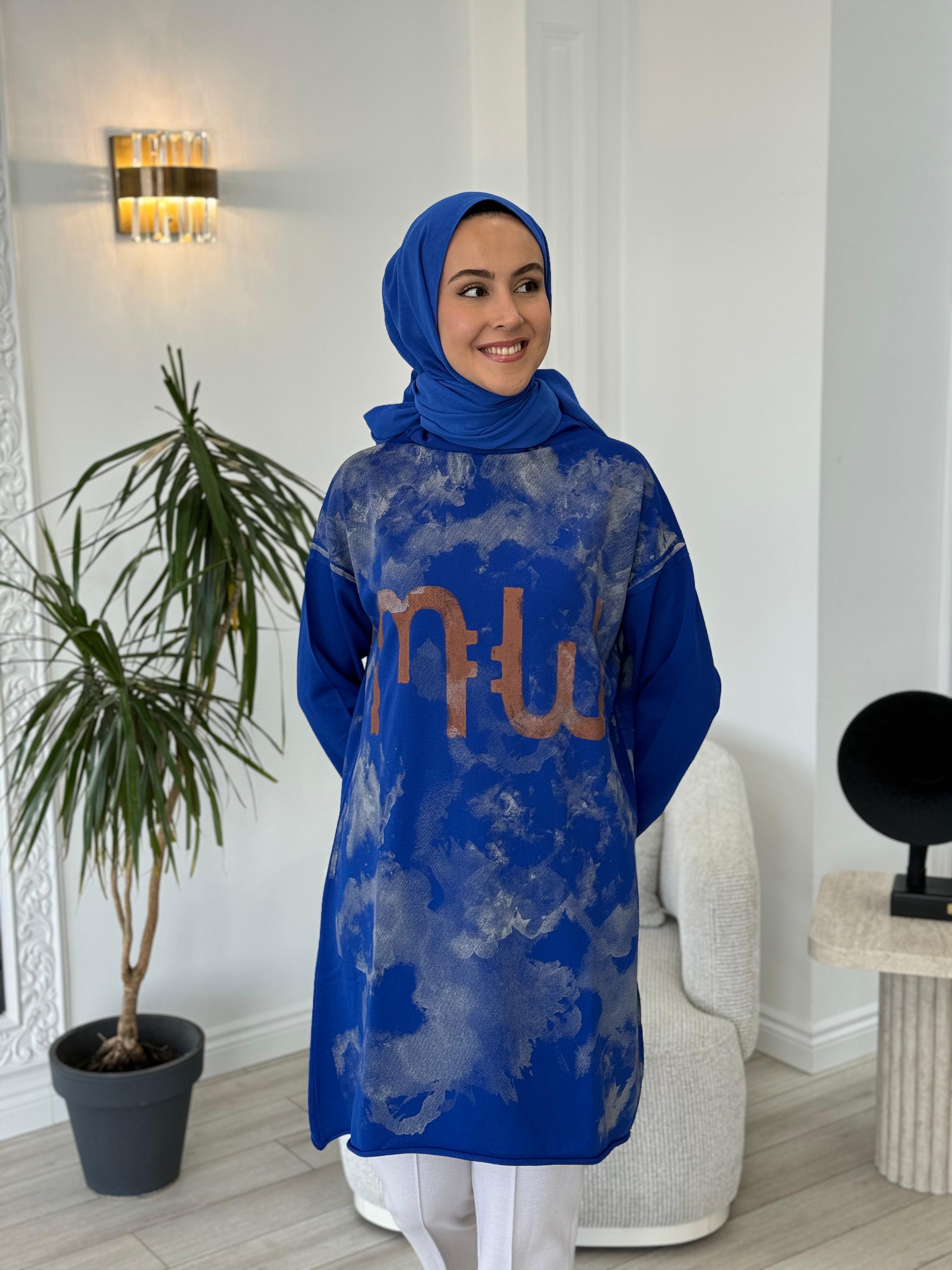 Misswhence Triko Tunik Saks 36021