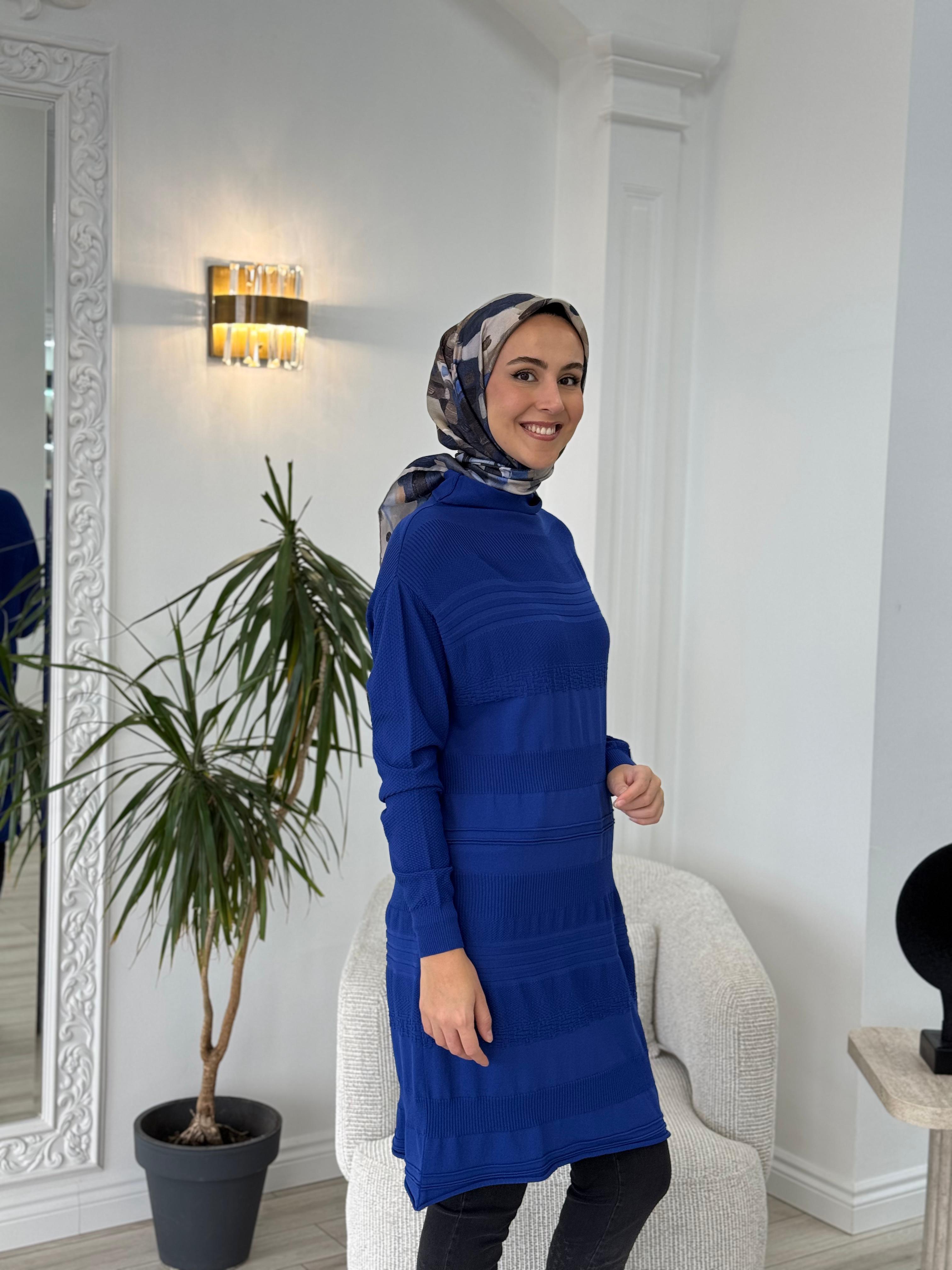 Misswhence Triko Tunik Saks MİSS-222