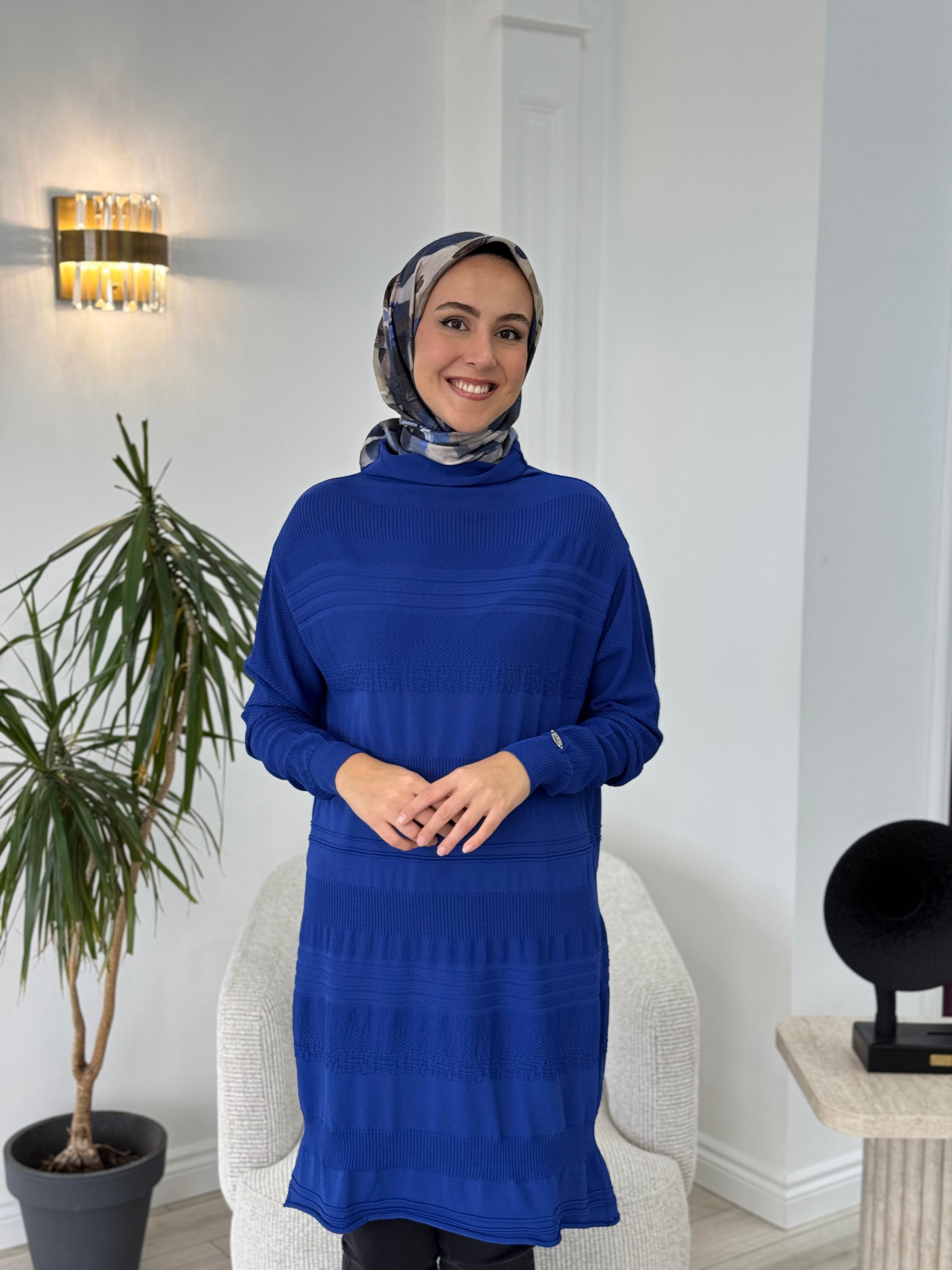Misswhence Triko Tunik Saks MİSS-222