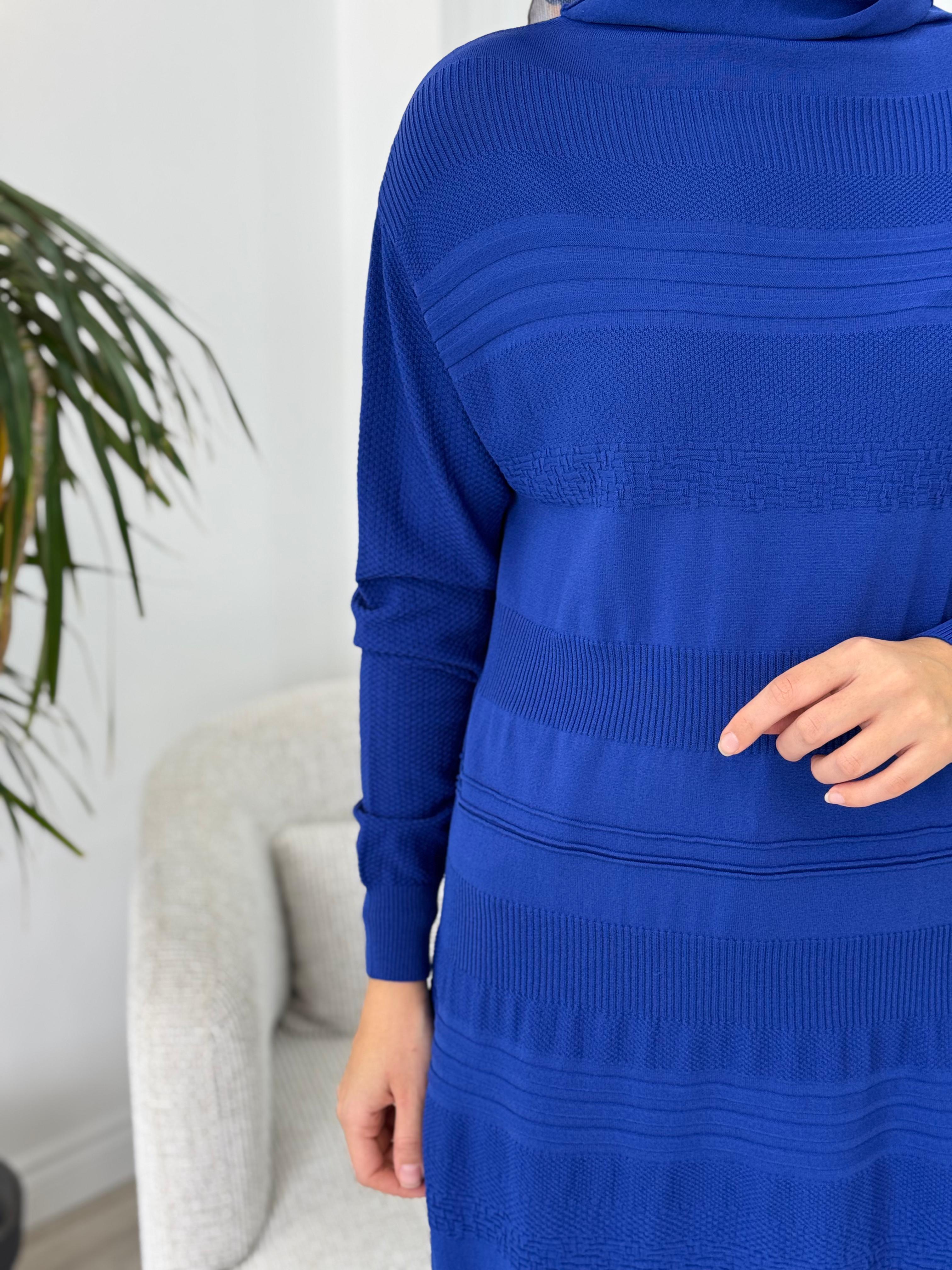 Misswhence Triko Tunik Saks MİSS-222