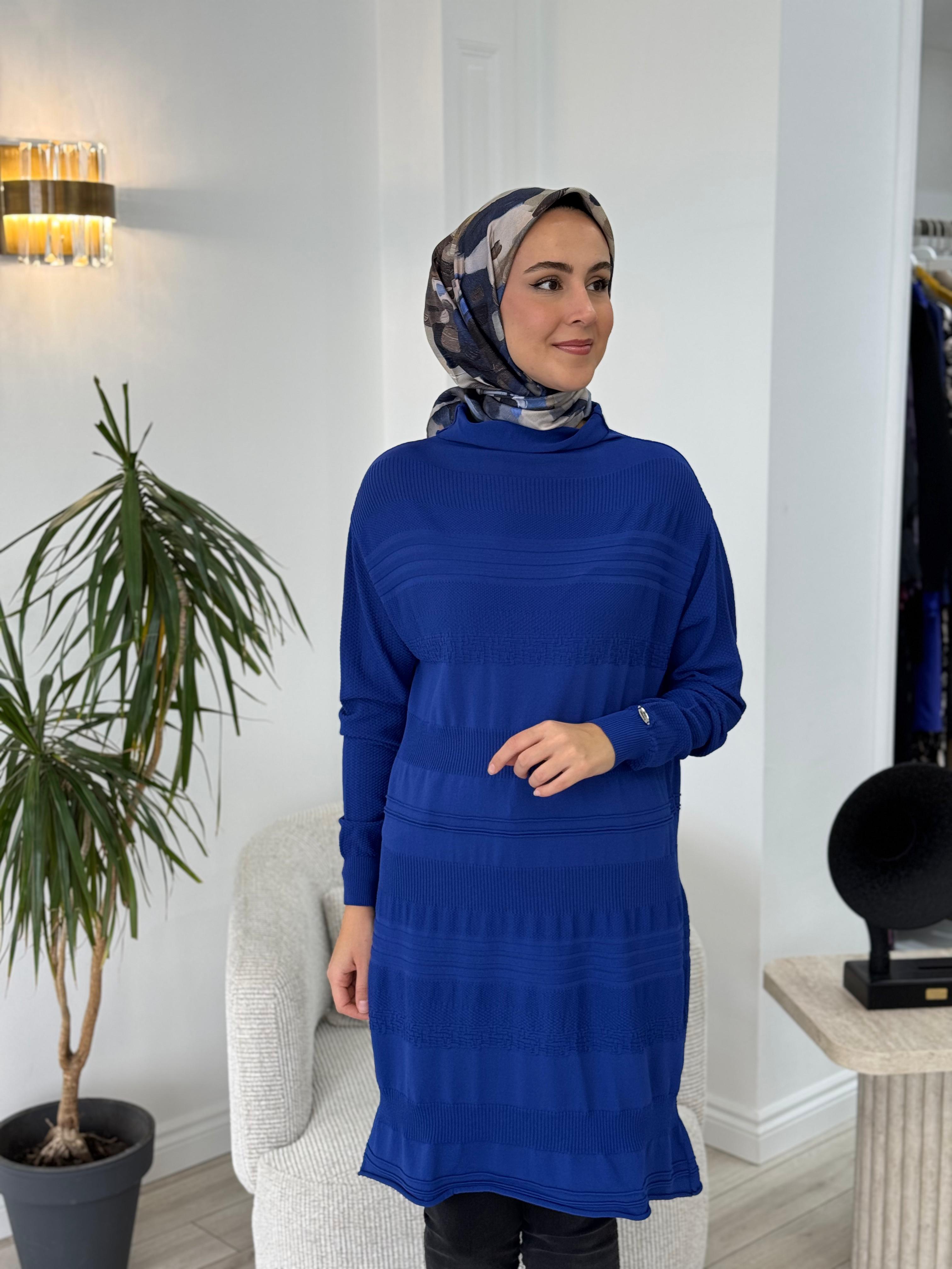 Misswhence Triko Tunik Saks MİSS-222