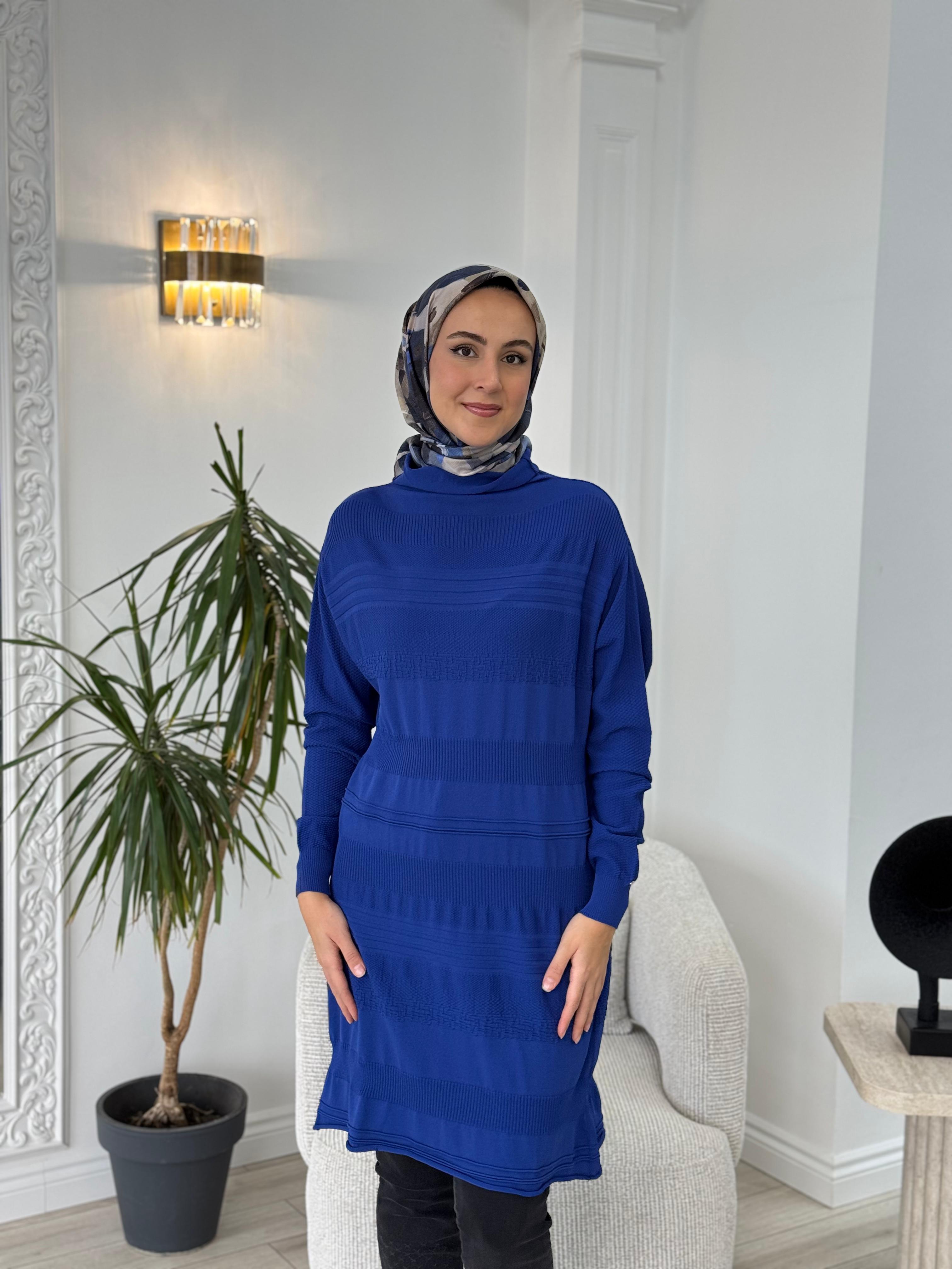 Misswhence Triko Tunik Saks MİSS-222