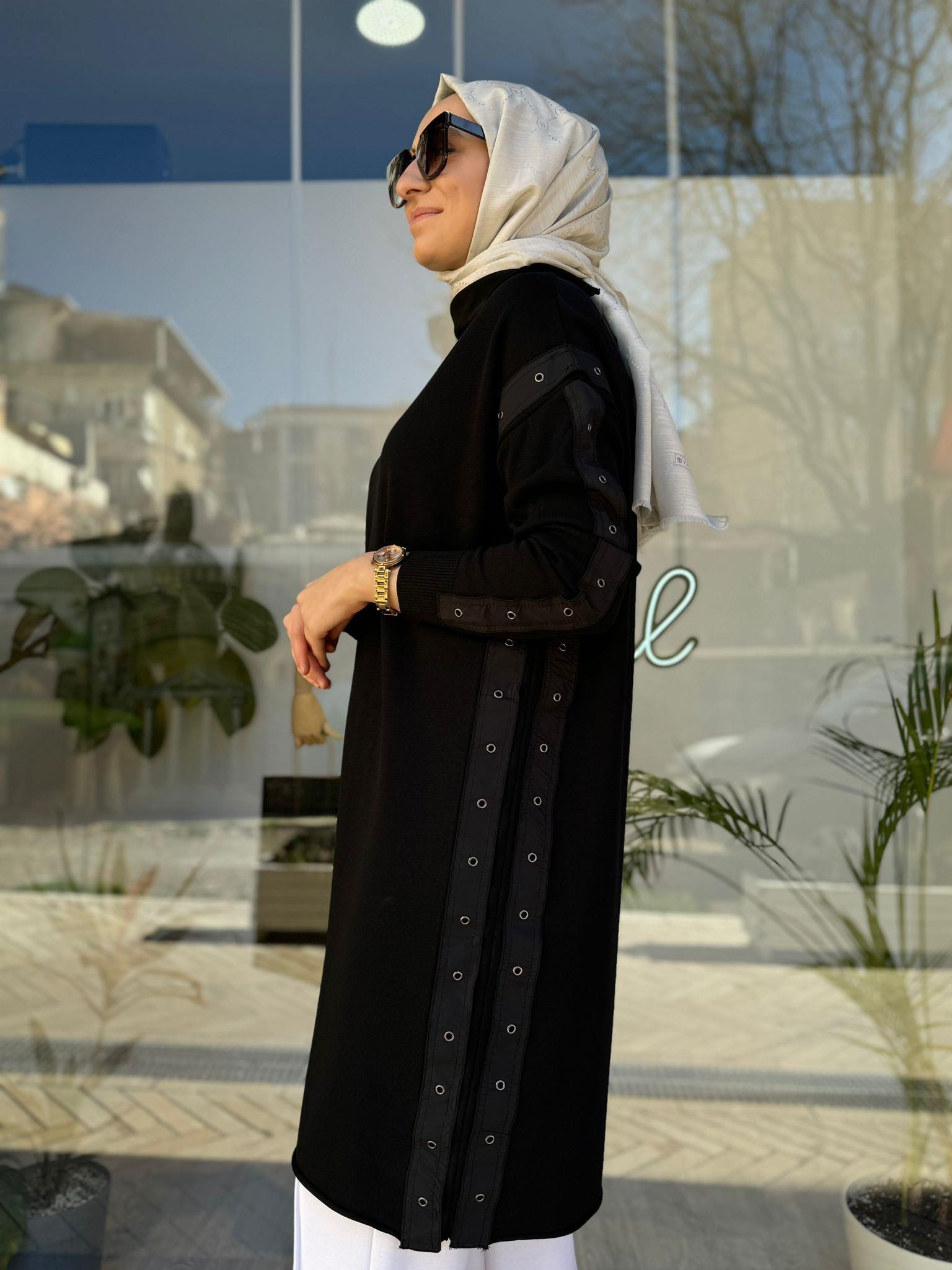Misswhence Triko Tunik Siyah 34021