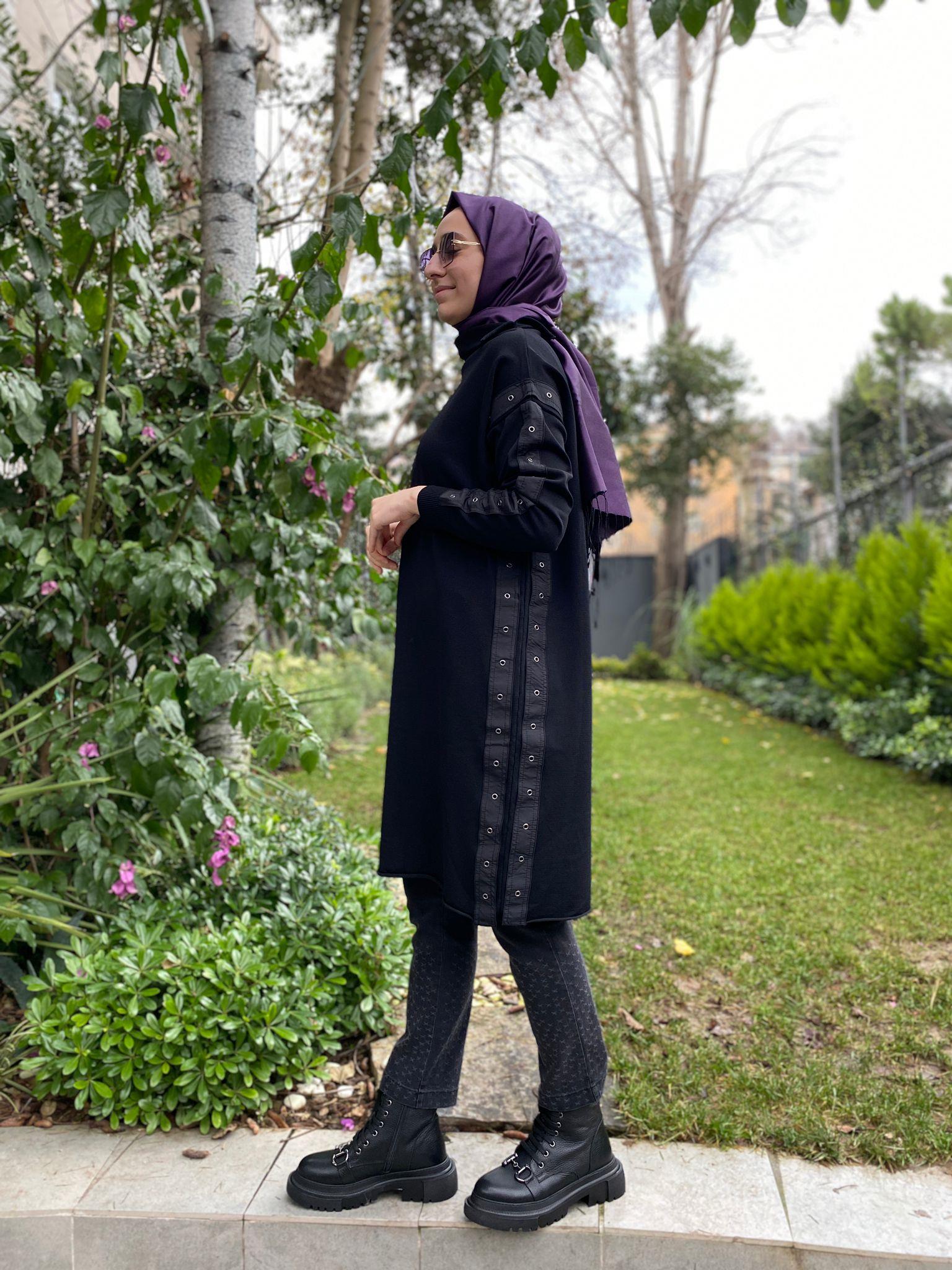 Misswhence Triko Tunik Siyah 34021