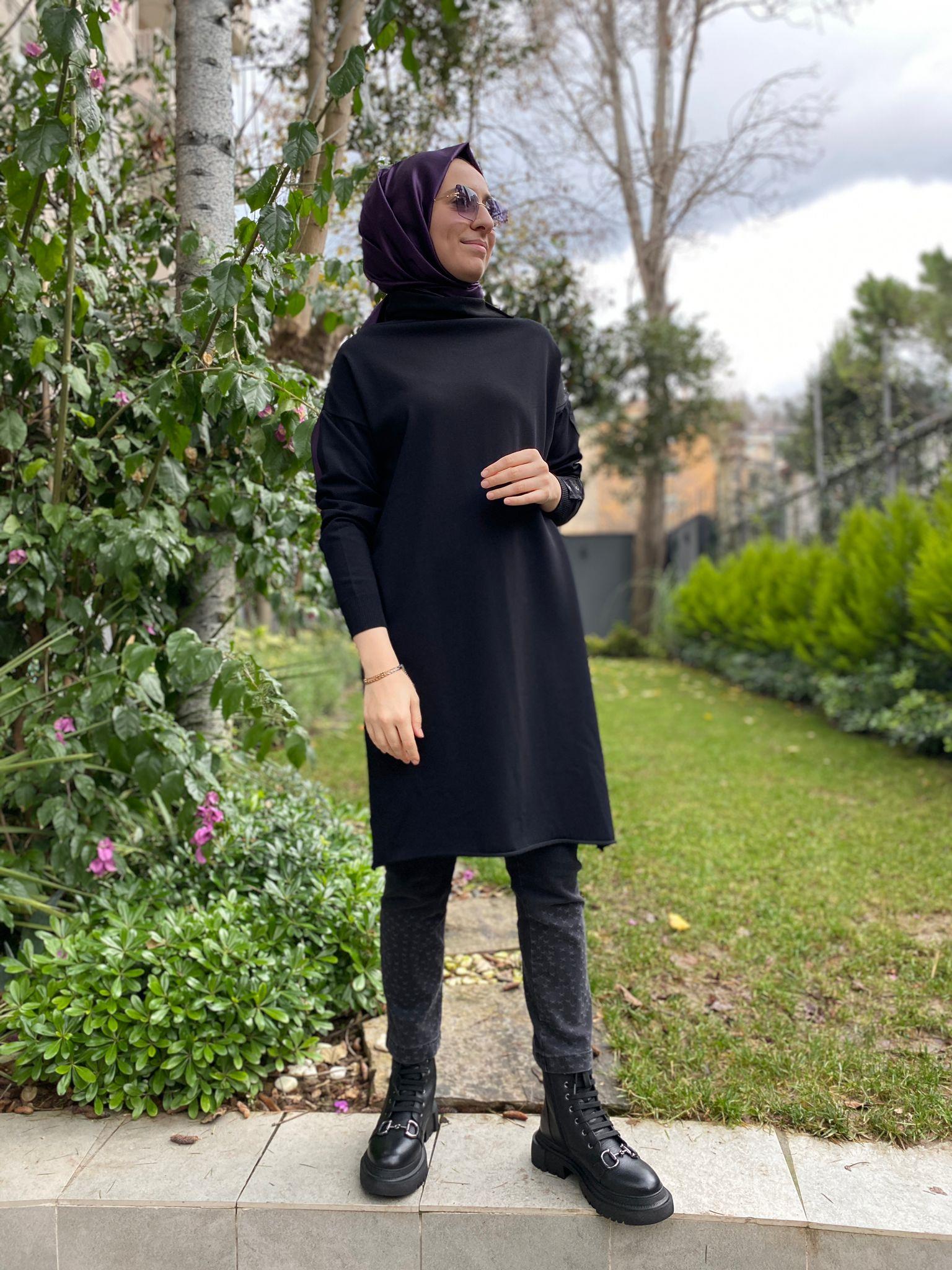 Misswhence Triko Tunik Siyah 34021