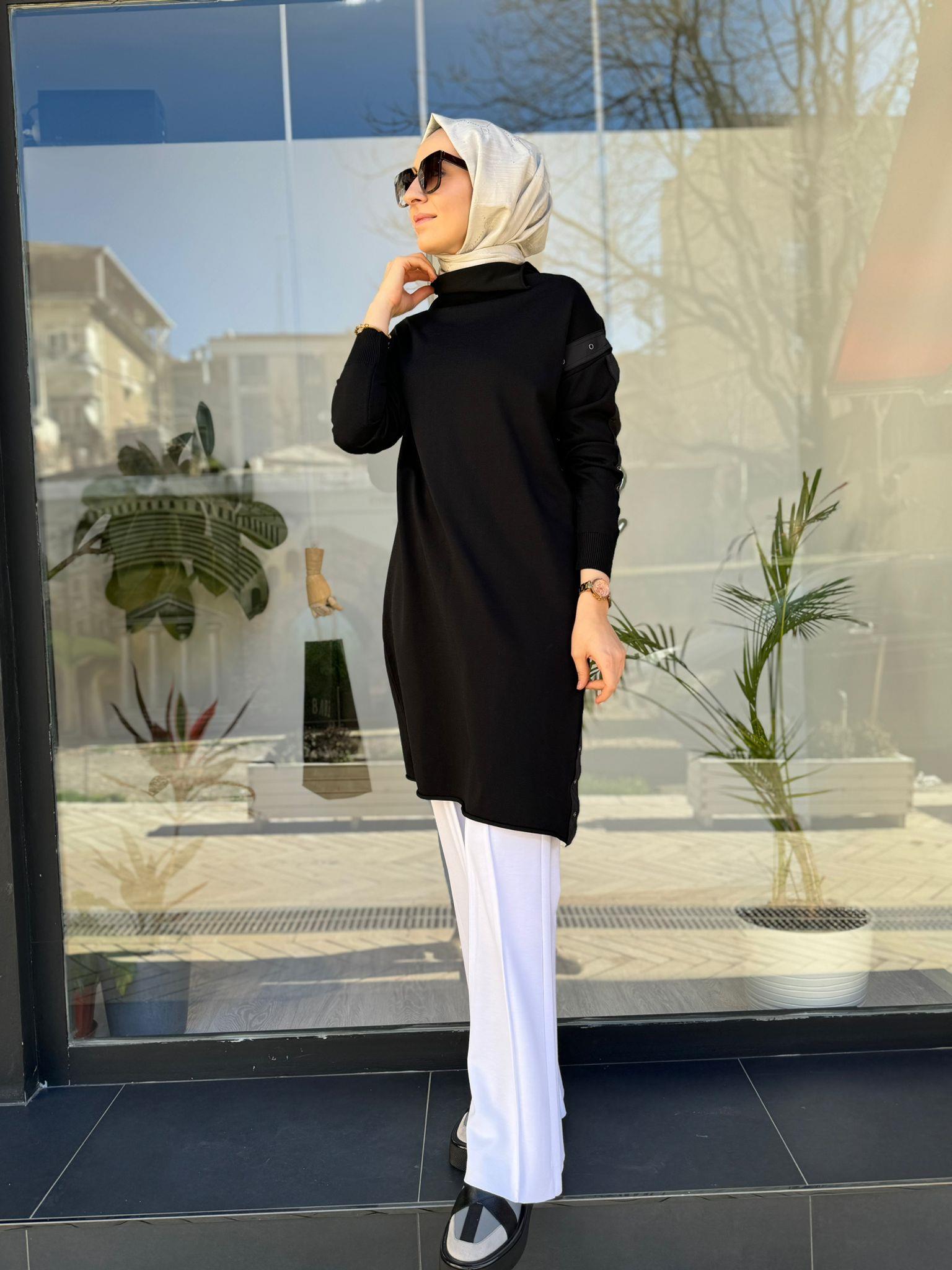 Misswhence Triko Tunik Siyah 34021