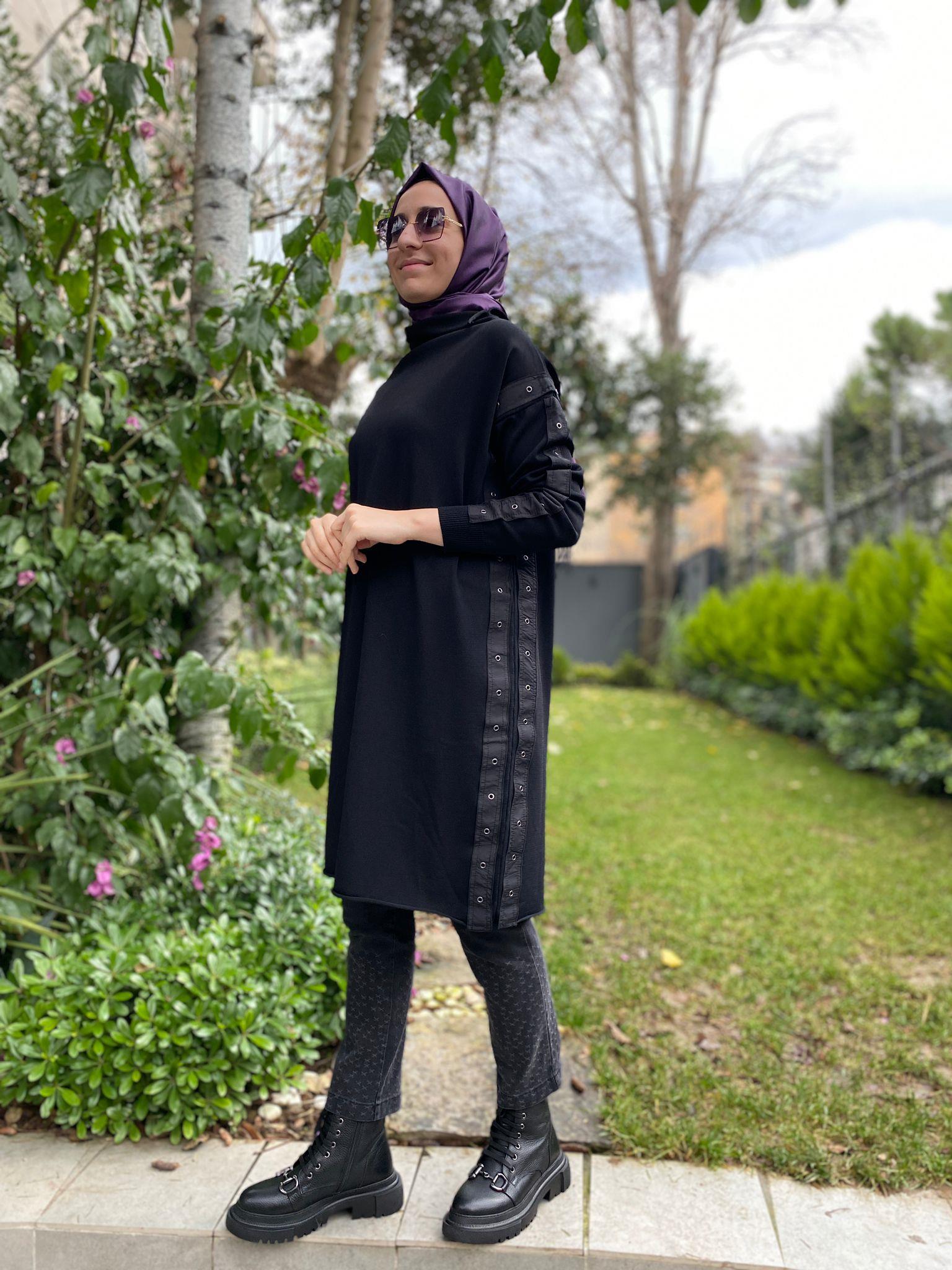 Misswhence Triko Tunik Siyah 34021
