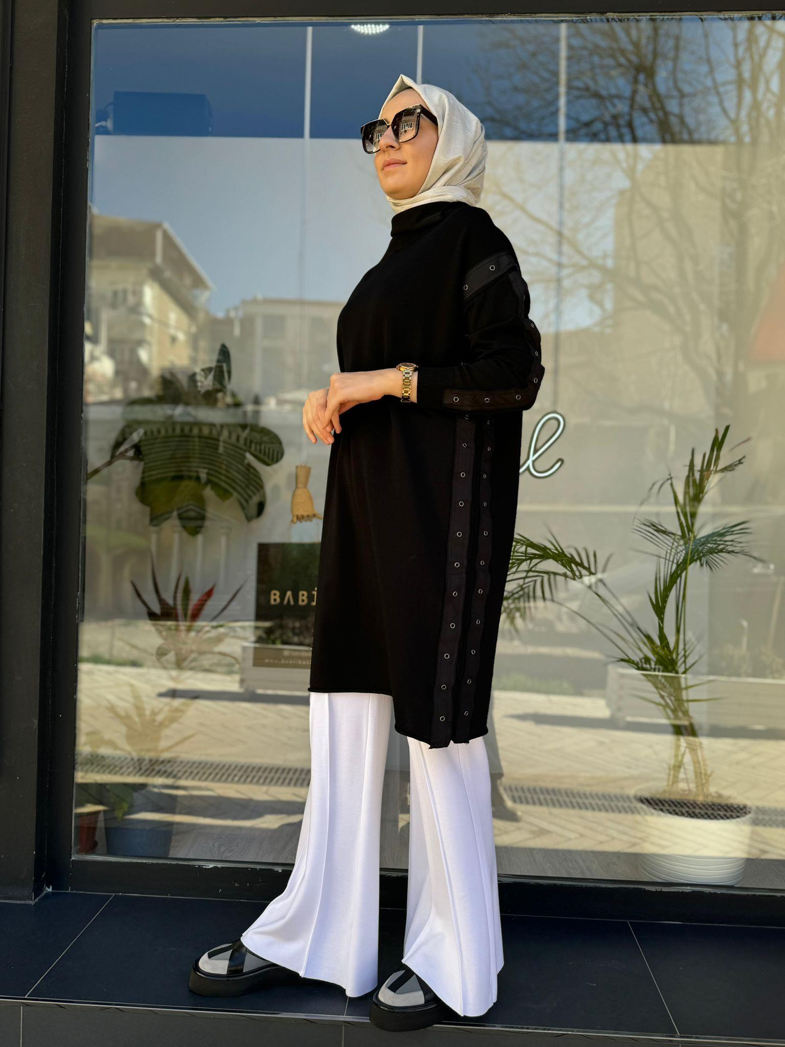 Misswhence Triko Tunik Siyah 34021