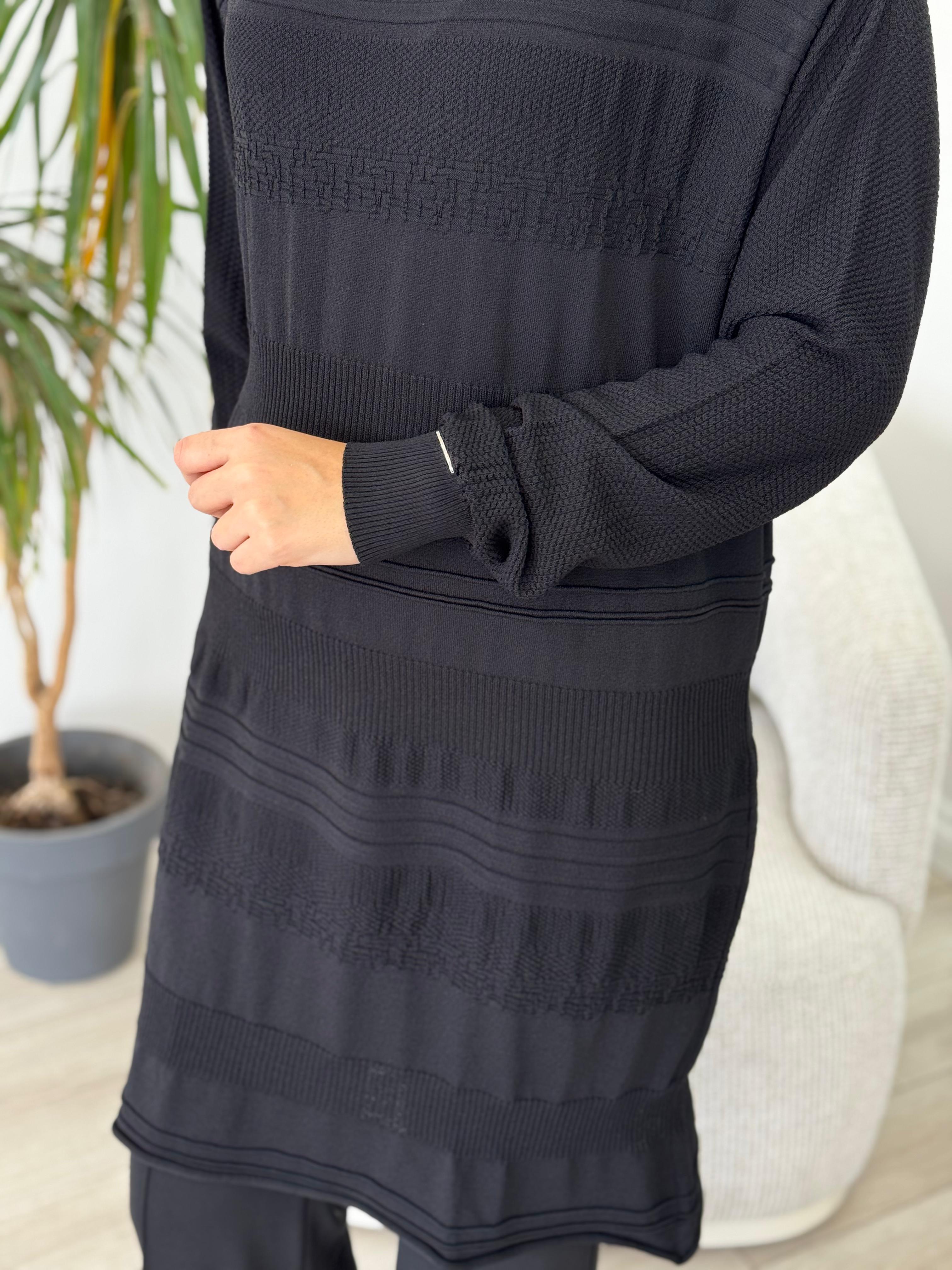 Misswhence Triko Tunik Siyah MİSS-222