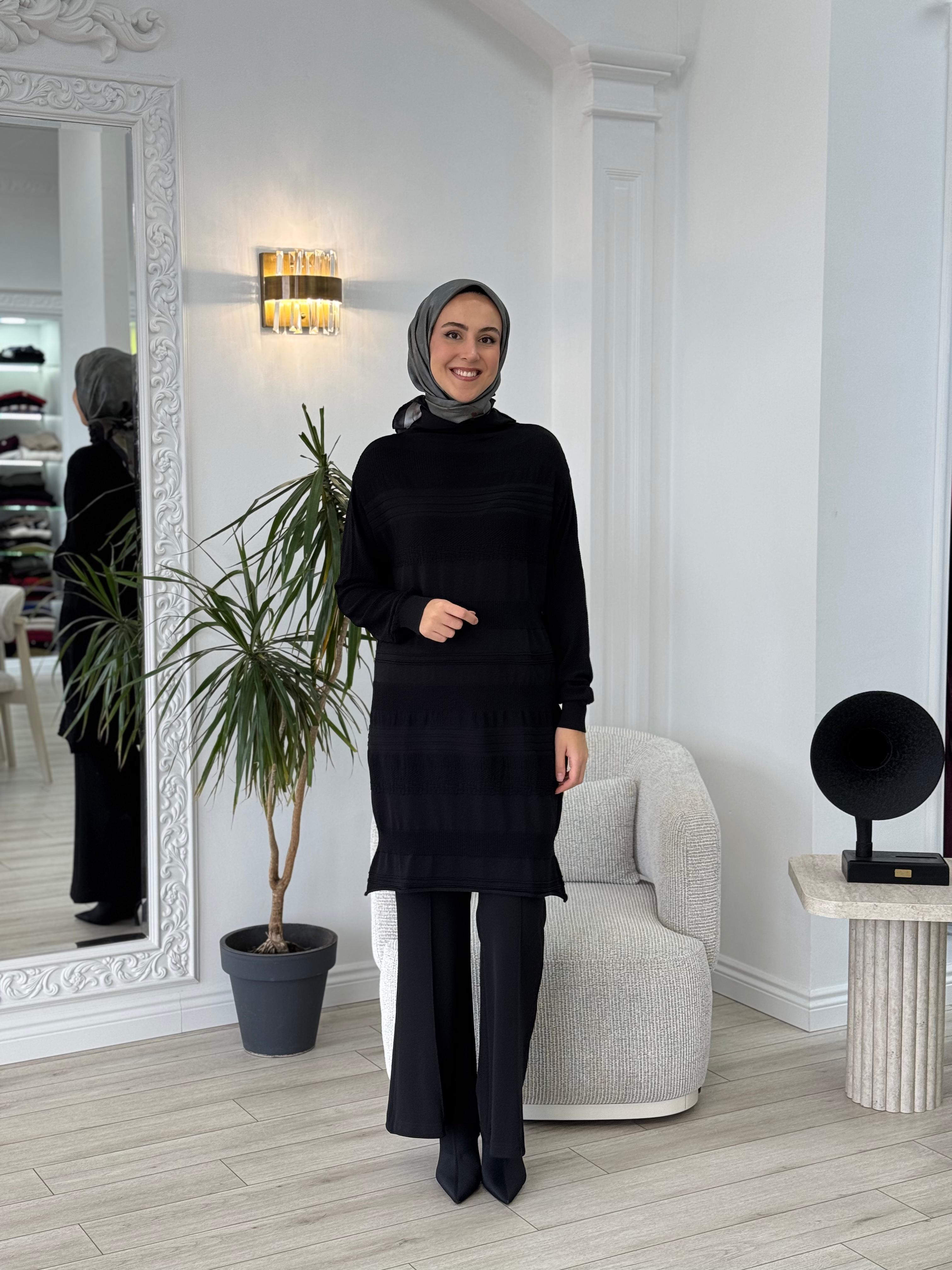 Misswhence Triko Tunik Siyah MİSS-222