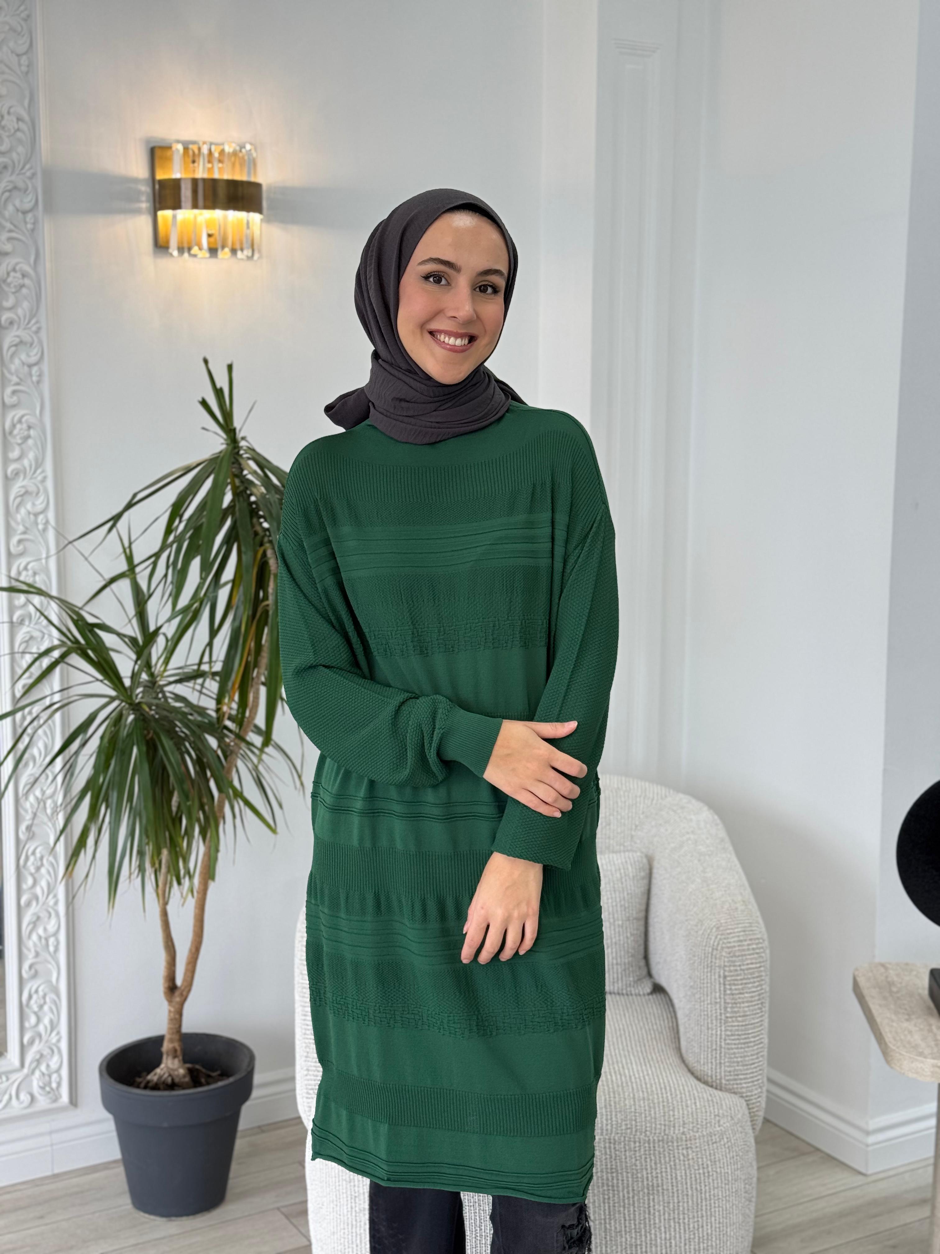 Misswhence Triko Tunik Yeşil MİSS-222
