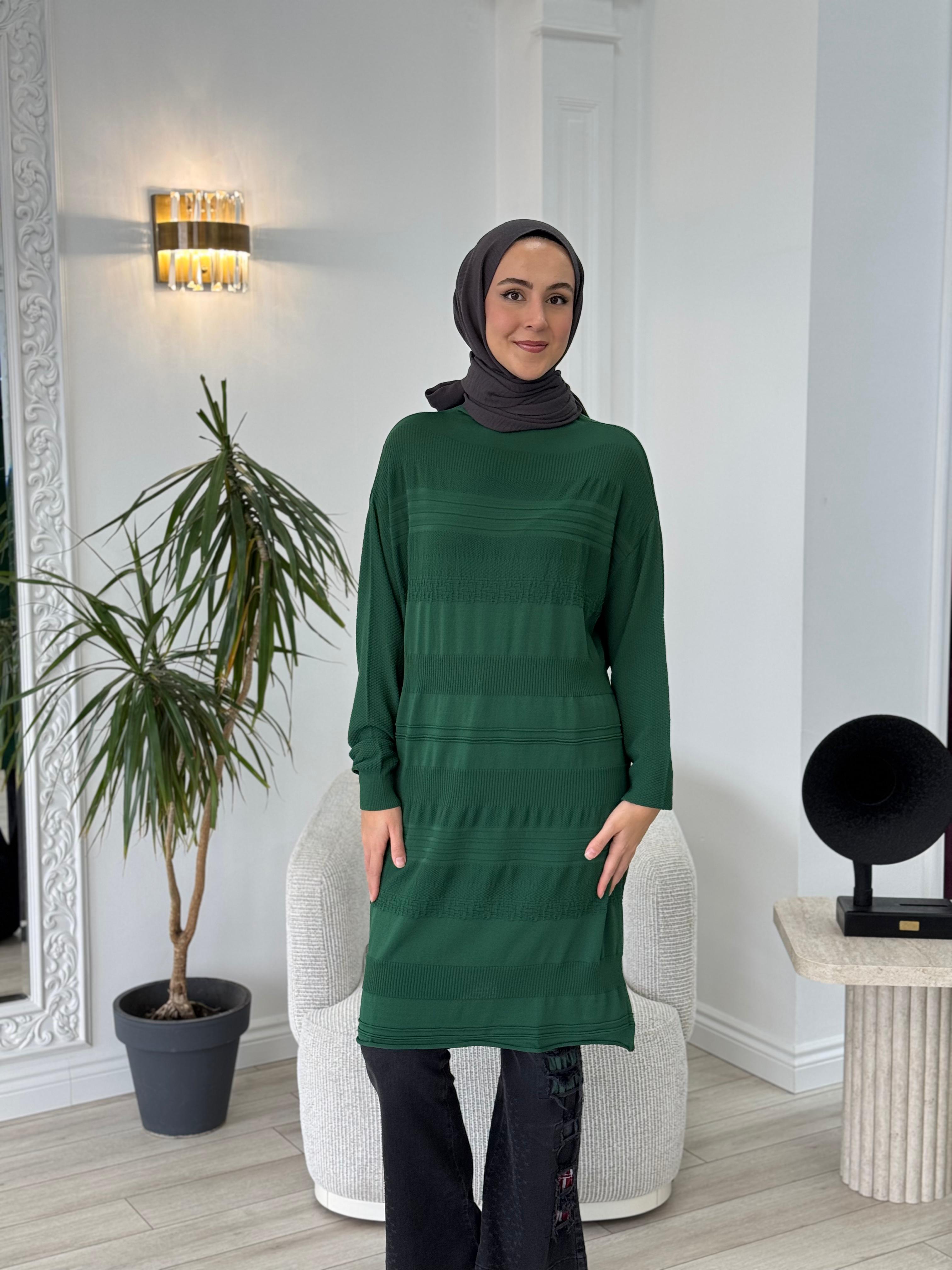 Misswhence Triko Tunik Yeşil MİSS-222