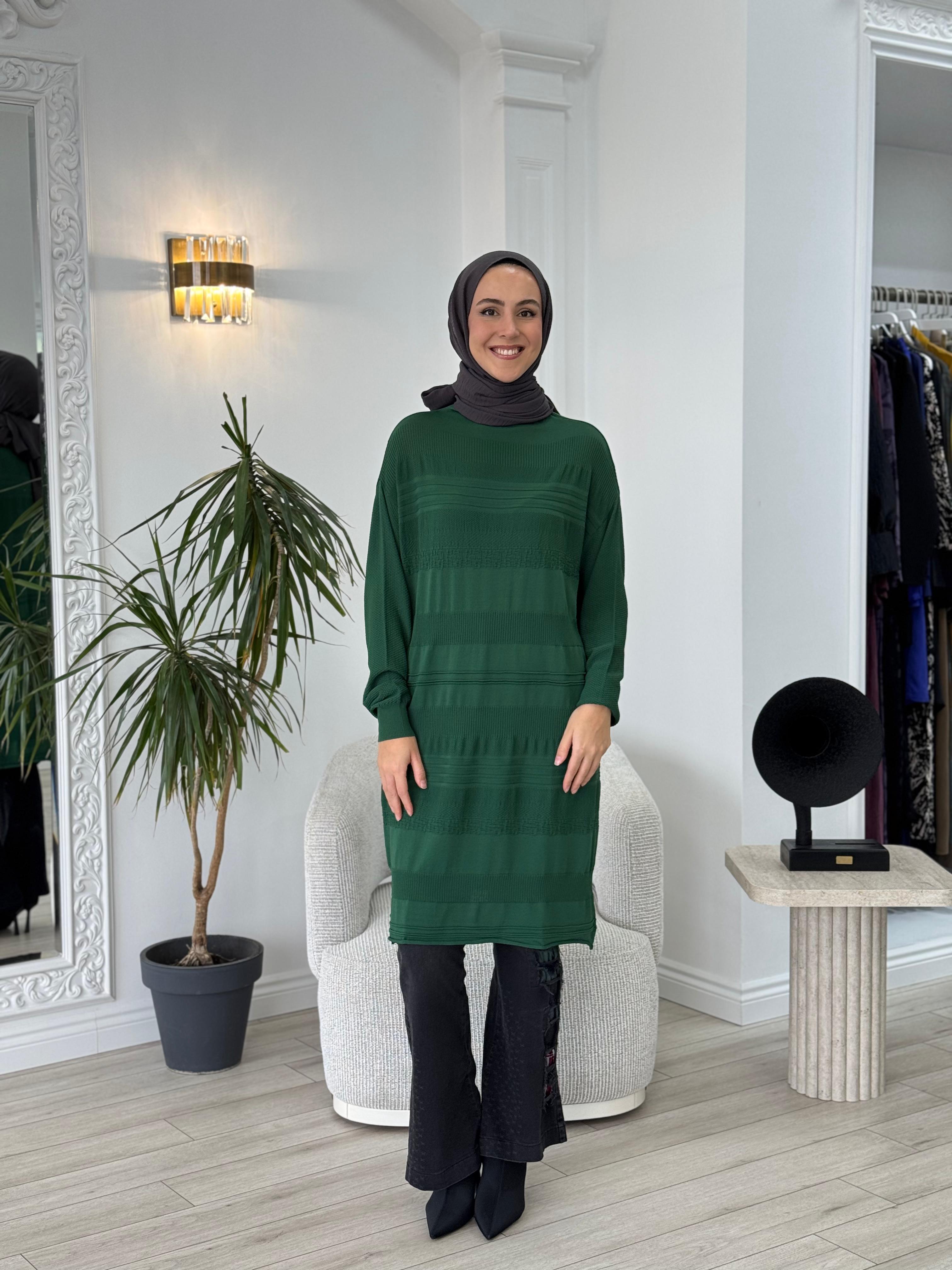 Misswhence Triko Tunik Yeşil MİSS-222