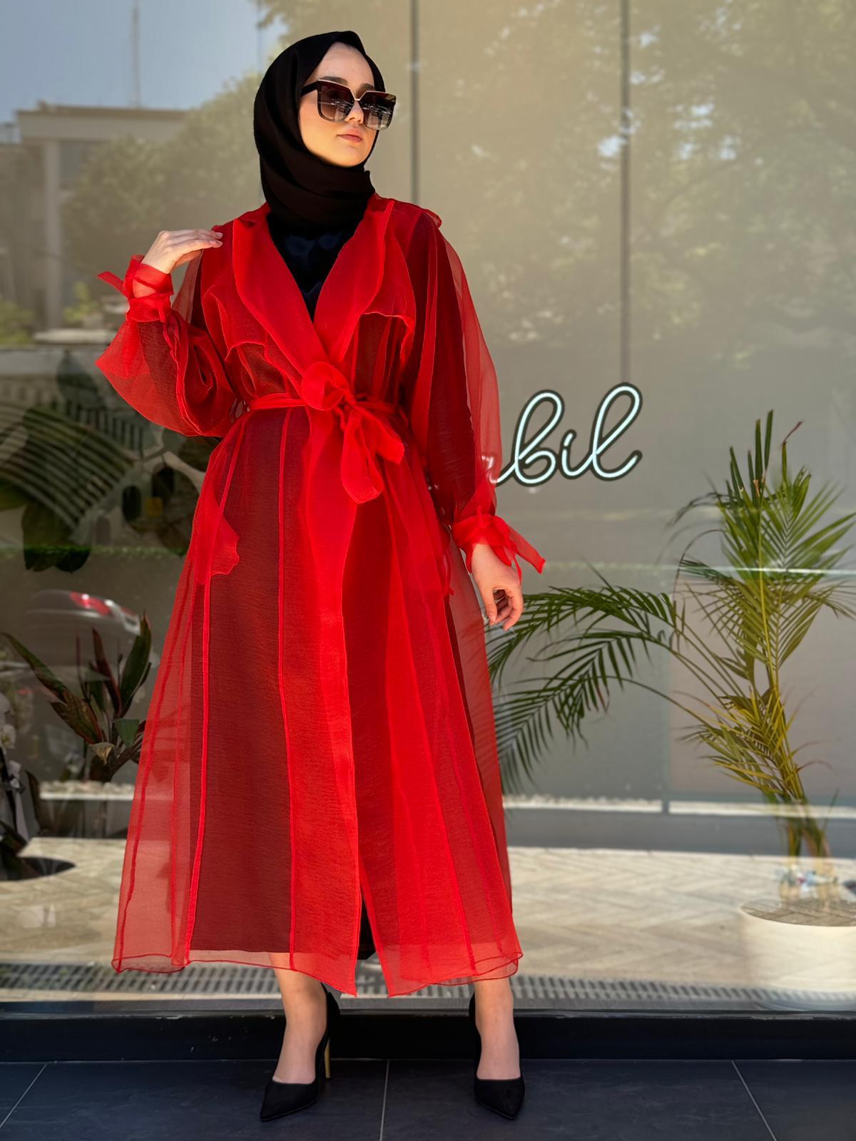Misswhence Tül Ceket Kırmızı 35204