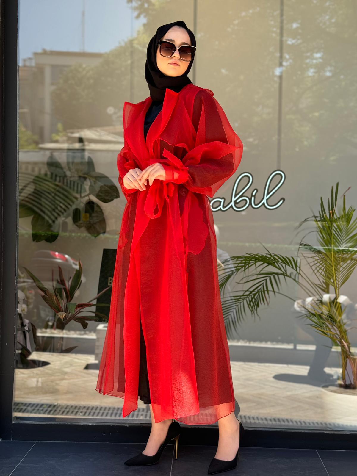 Misswhence Tül Ceket Kırmızı 35204