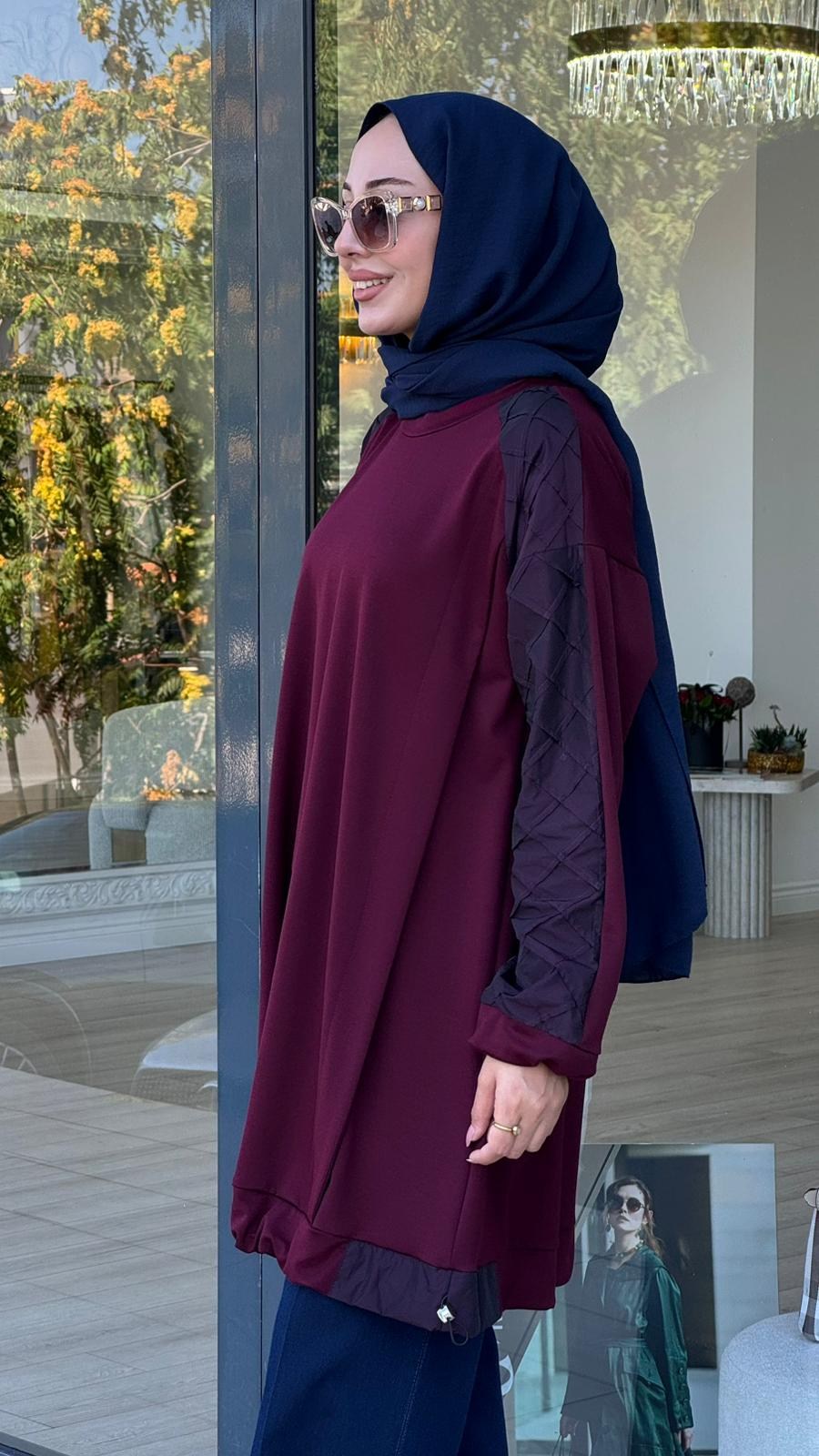 Misswhence Tunik Bordo 38040