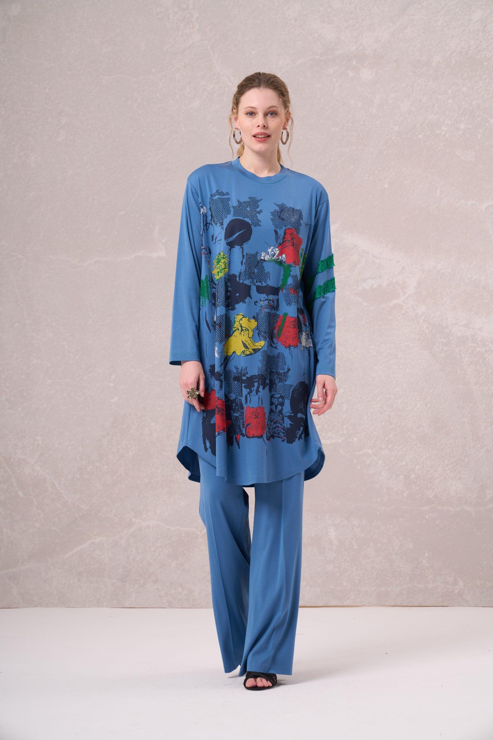 Misswhence Tunik Mavi 35000