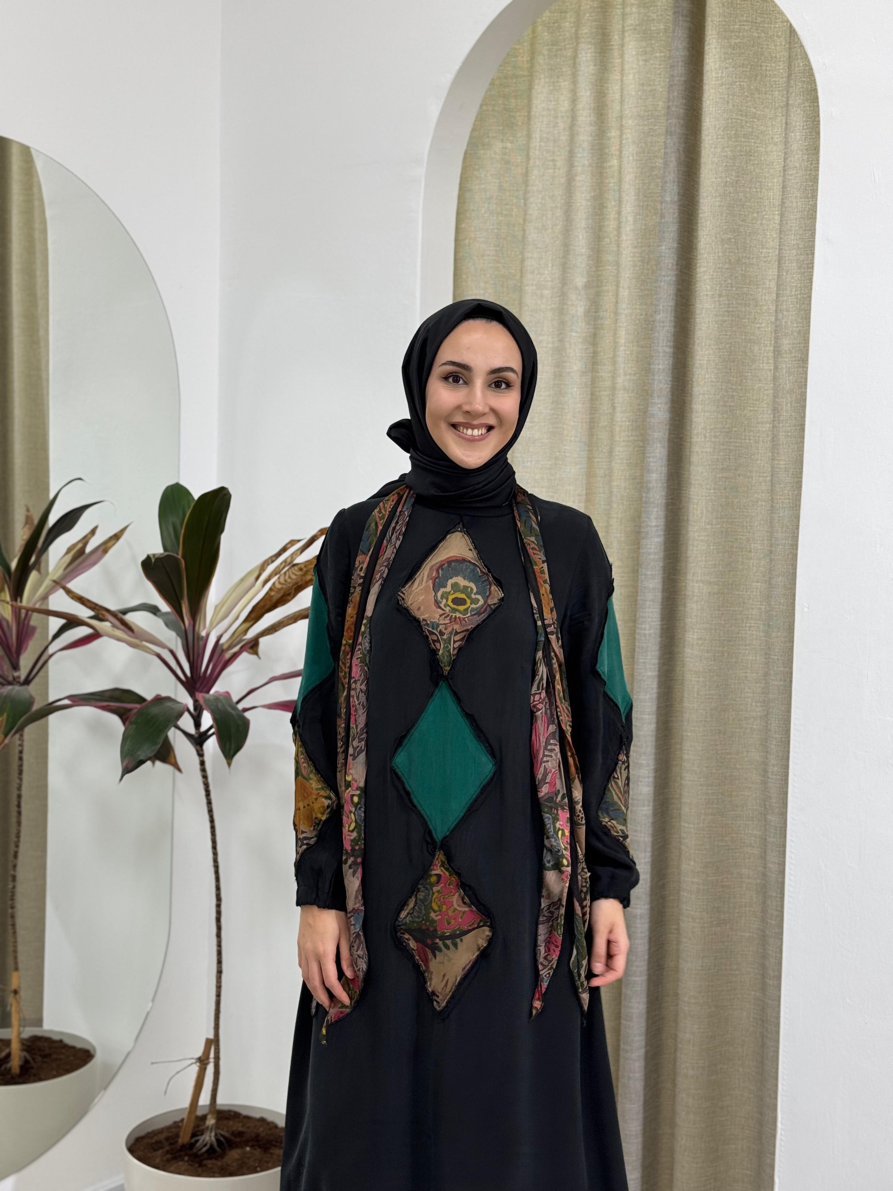 Misswhence Yama Detaylı İpek Elbise Kahve 37803
