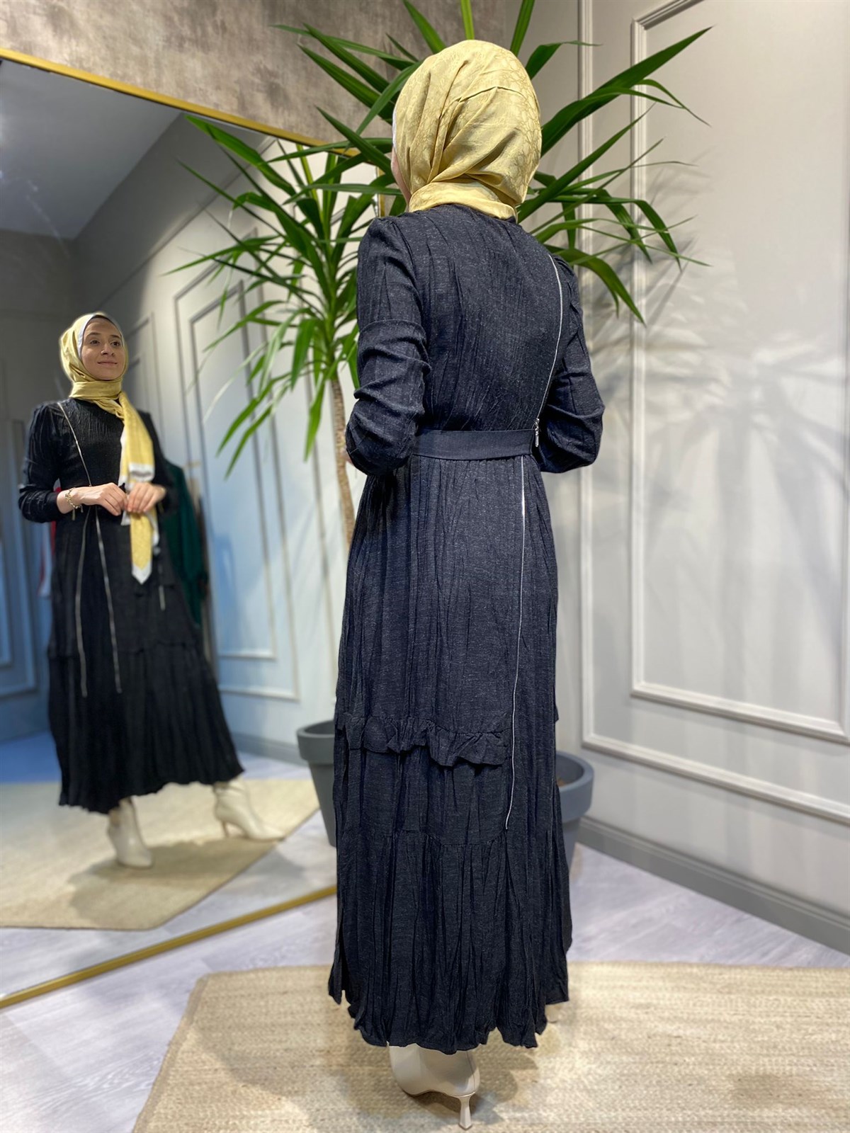 MissWhence Yandan Fermuarlı Elbise Siyah 32803