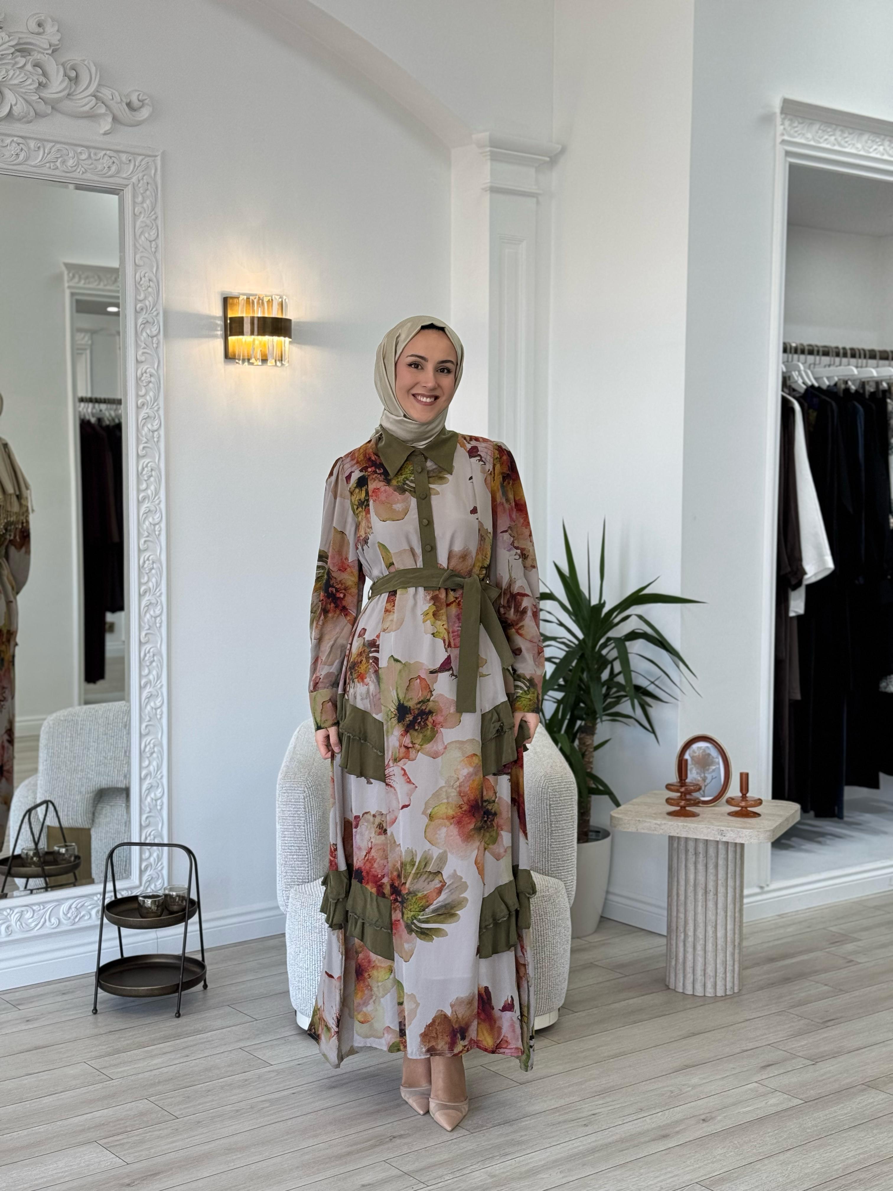 Misswhence Yandan Fırfırlı Elbise Orijinal 35850