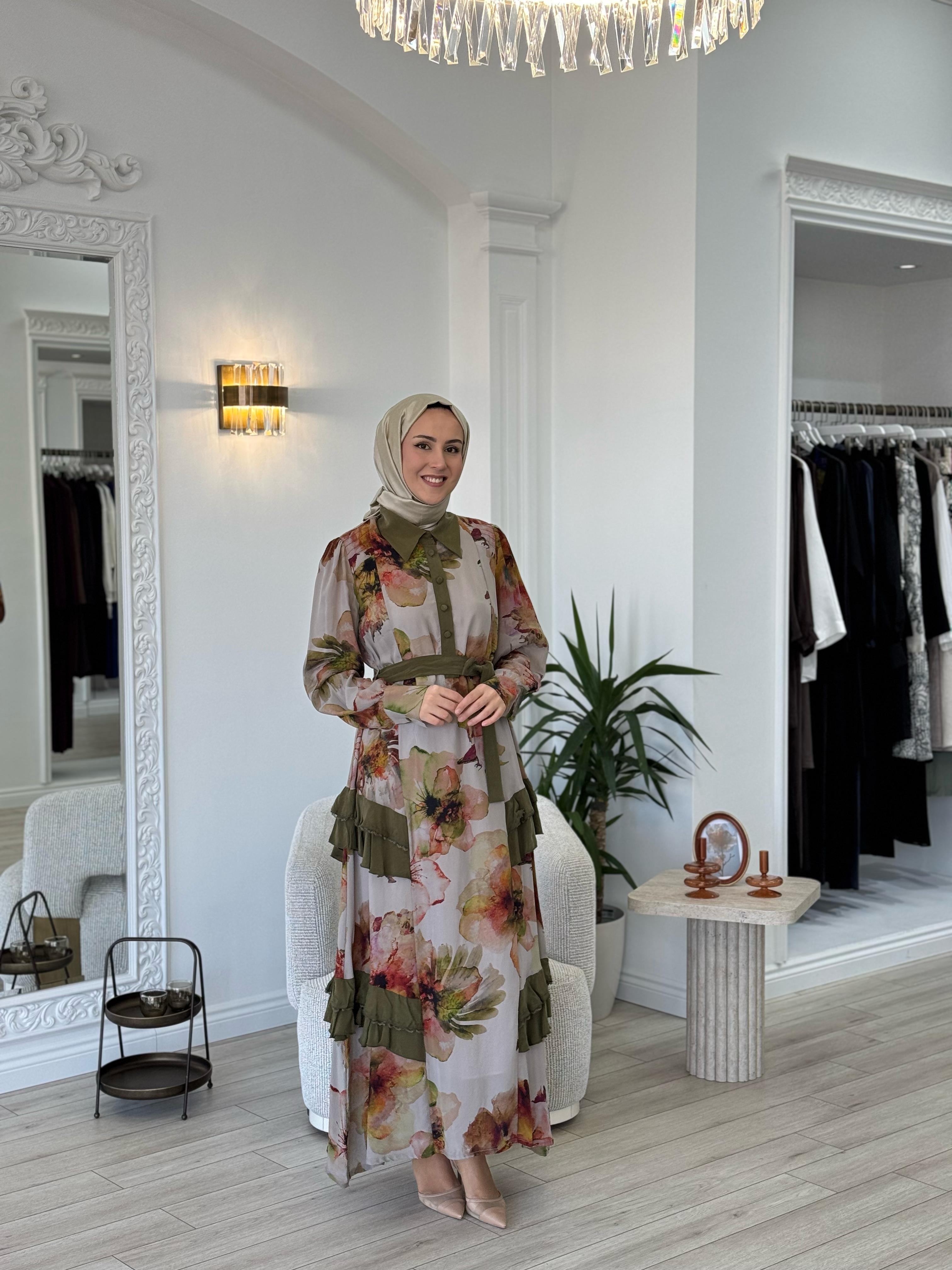 Misswhence Yandan Fırfırlı Elbise Orijinal 35850