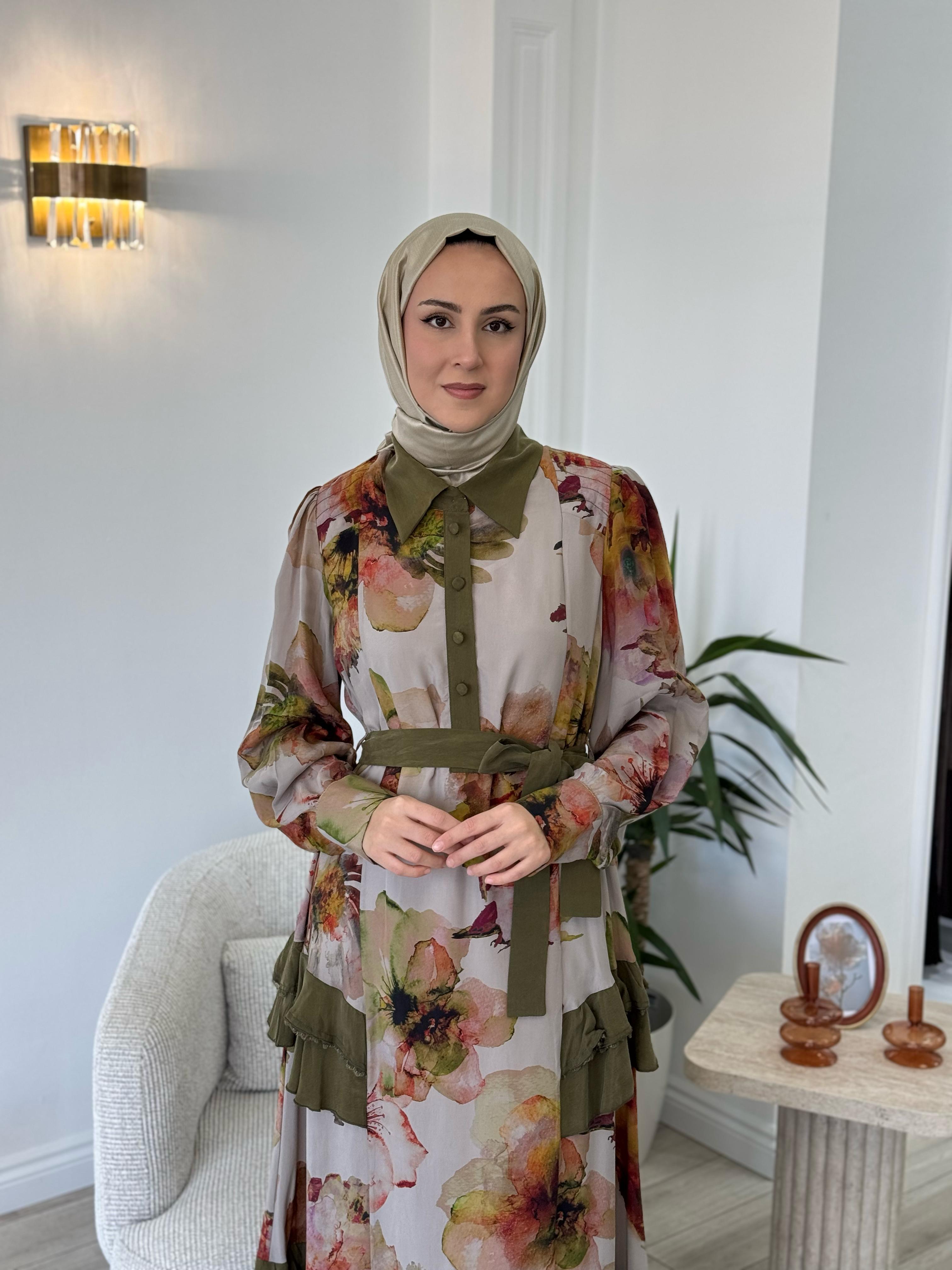 Misswhence Yandan Fırfırlı Elbise Orijinal 35850